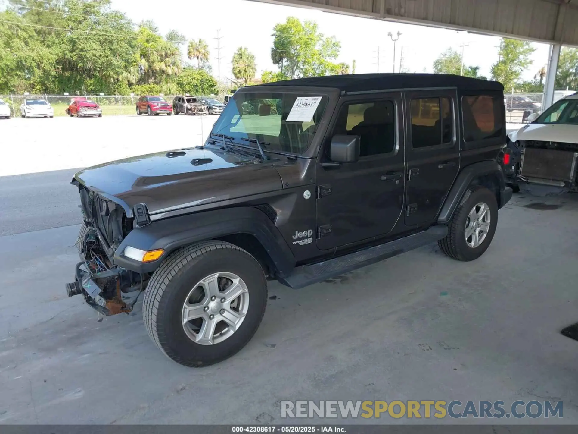 2 Photograph of a damaged car 1C4HJXDN9LW167442 JEEP WRANGLER UNLIMITED 2020