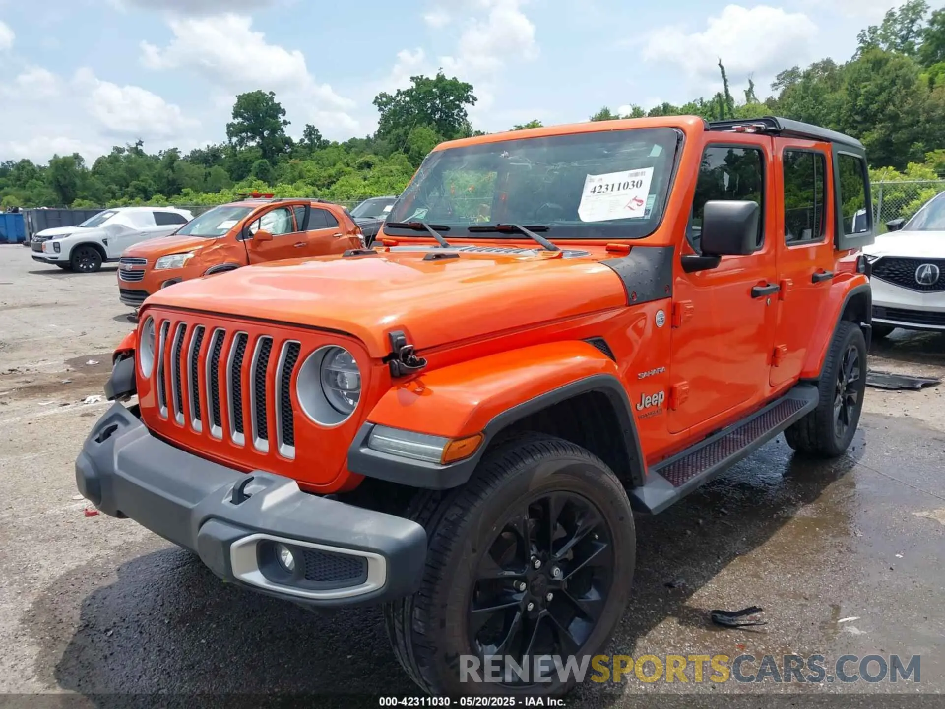 2 Photograph of a damaged car 1C4HJXEG5LW232965 JEEP WRANGLER UNLIMITED 2020