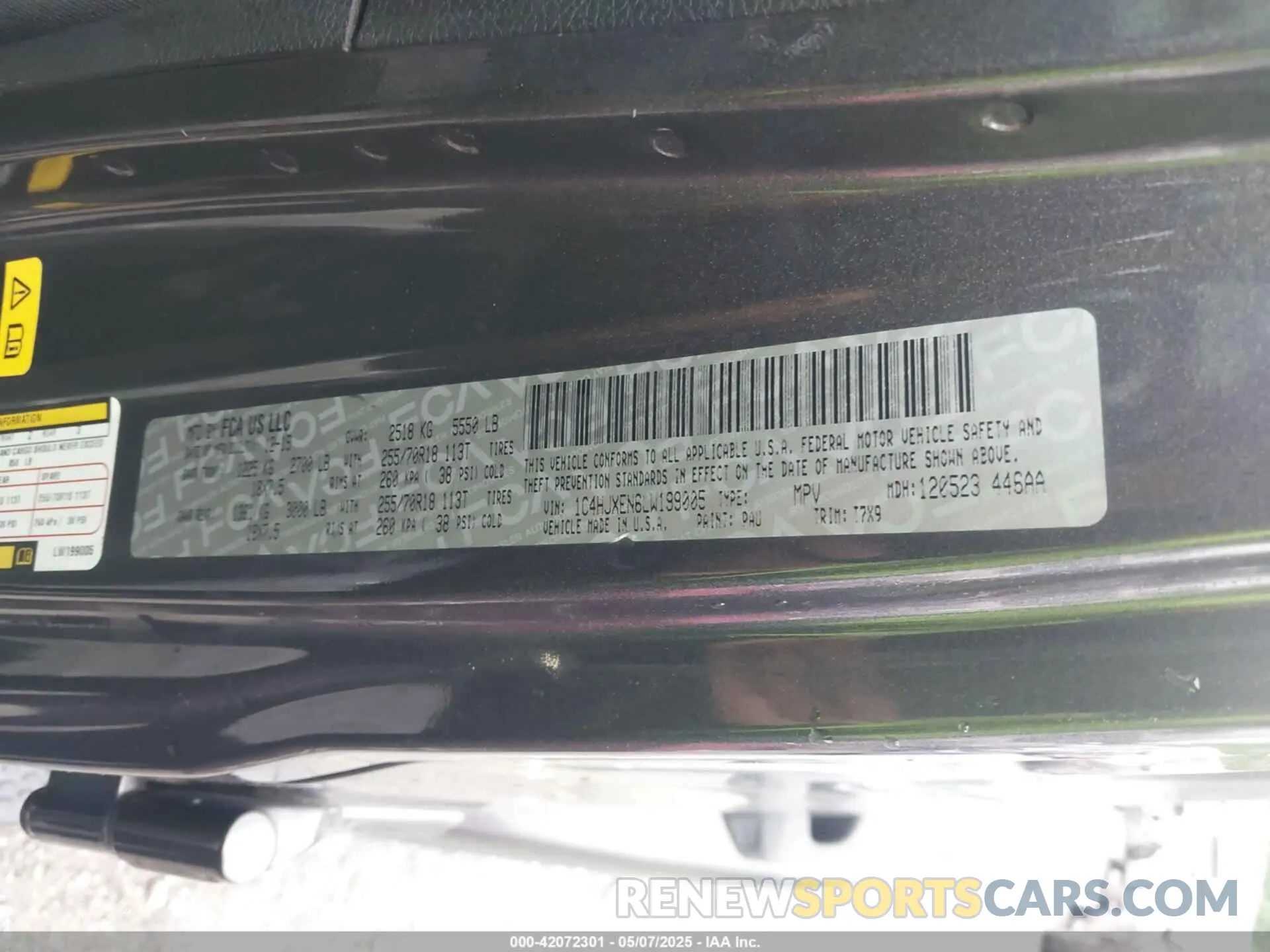 9 Photograph of a damaged car 1C4HJXEN6LW199005 JEEP WRANGLER UNLIMITED 2020