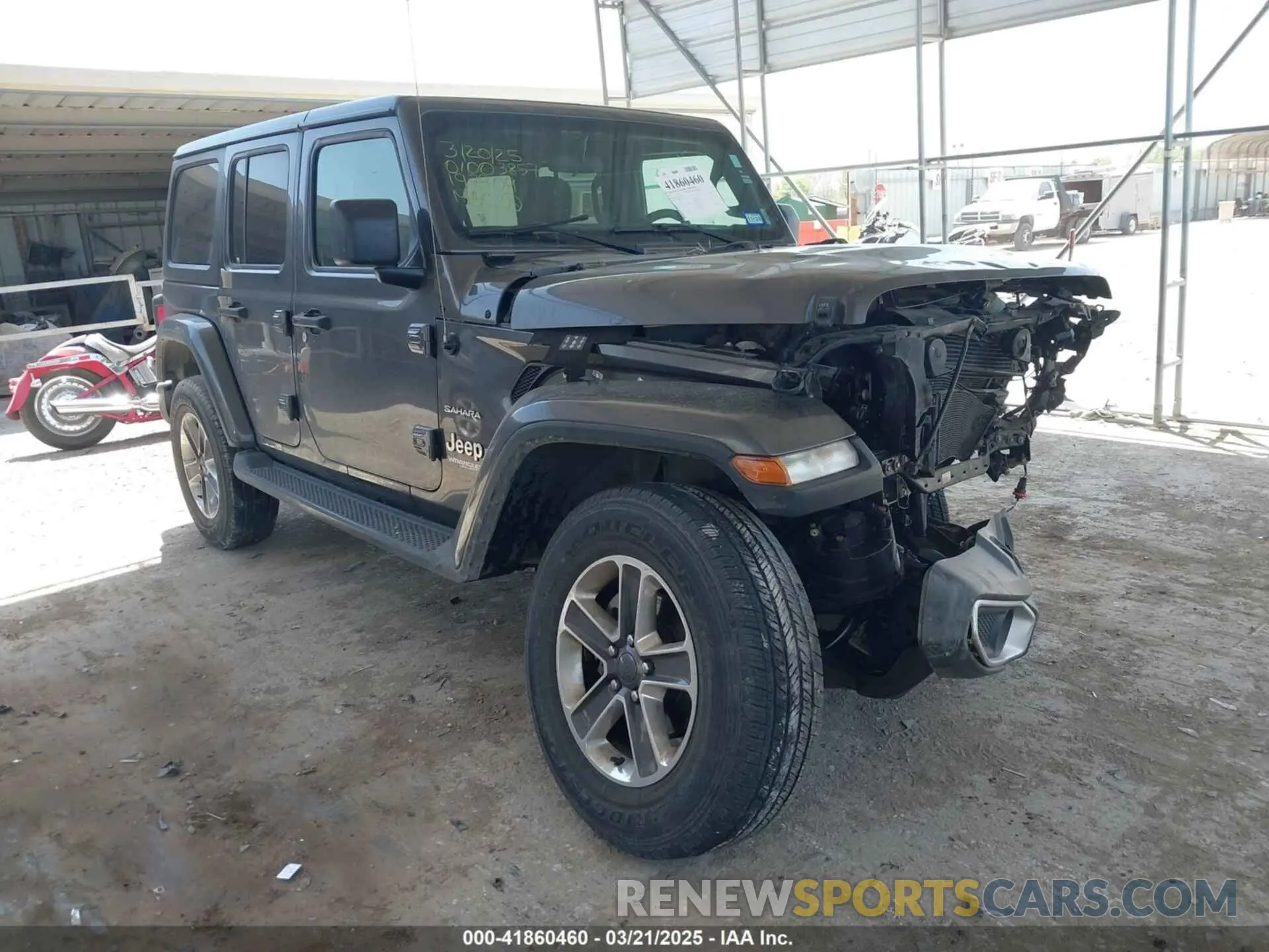 1 Photograph of a damaged car 1C4HJXEN7LW197909 JEEP WRANGLER UNLIMITED 2020