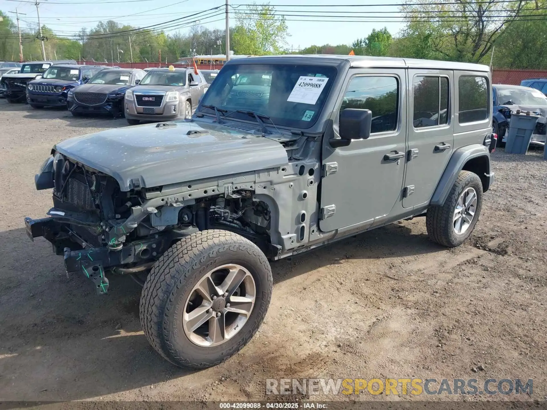 2 Photograph of a damaged car 1C4HJXEN9LW164183 JEEP WRANGLER UNLIMITED 2020