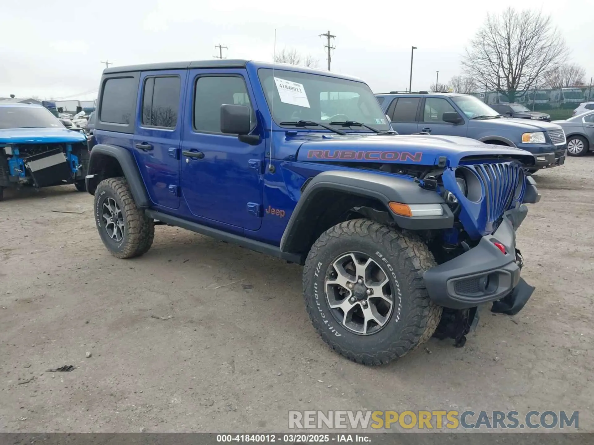 1 Photograph of a damaged car 1C4HJXFG9LW107191 JEEP WRANGLER UNLIMITED 2020
