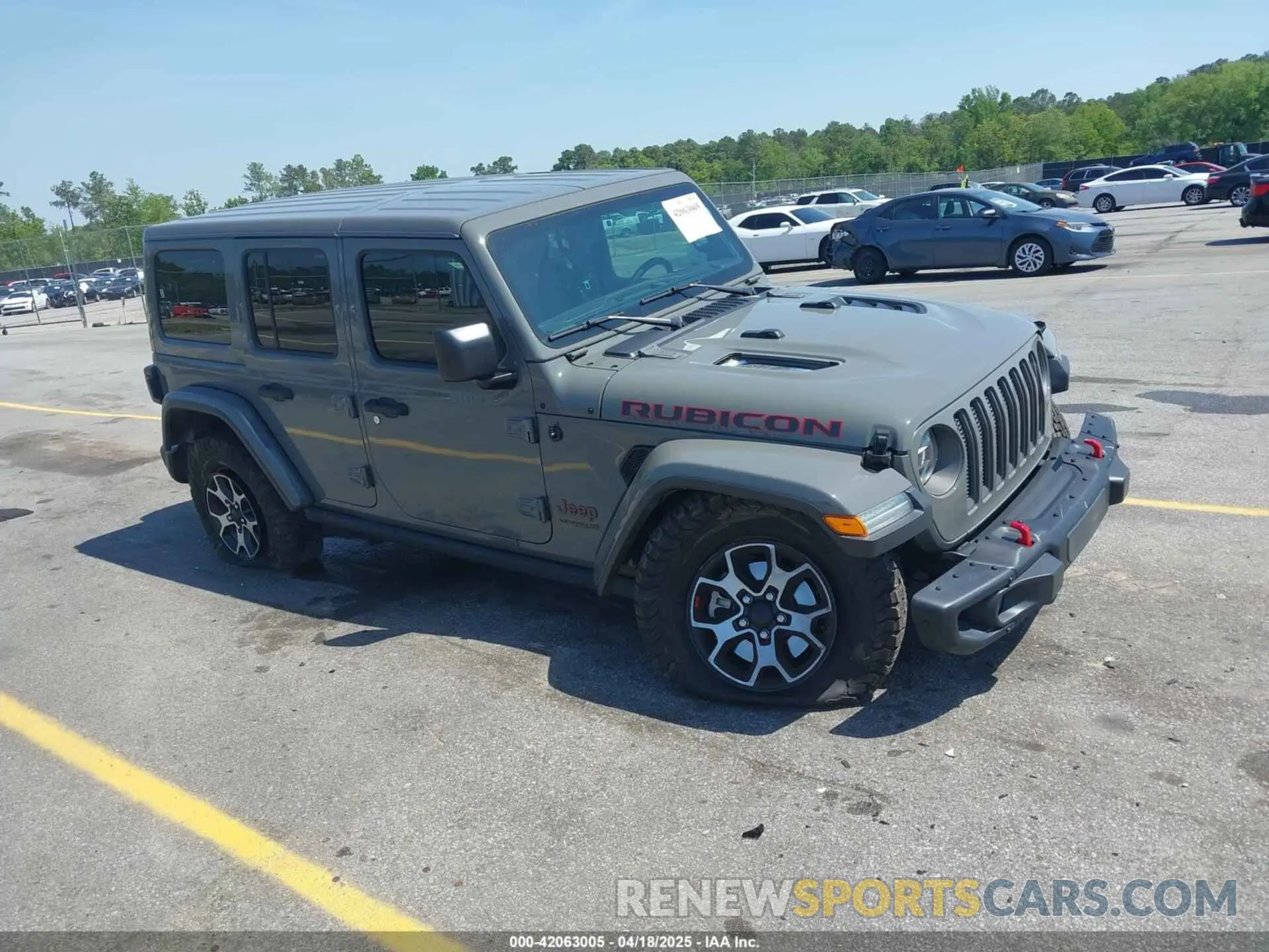 1 Photograph of a damaged car 1C4HJXFN4LW335890 JEEP WRANGLER UNLIMITED 2020