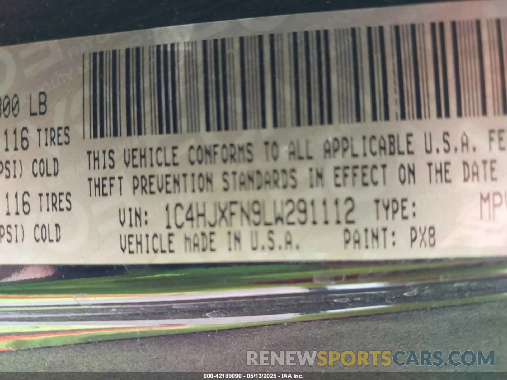 18 Photograph of a damaged car 1C4HJXFN9LW291112 JEEP WRANGLER UNLIMITED 2020