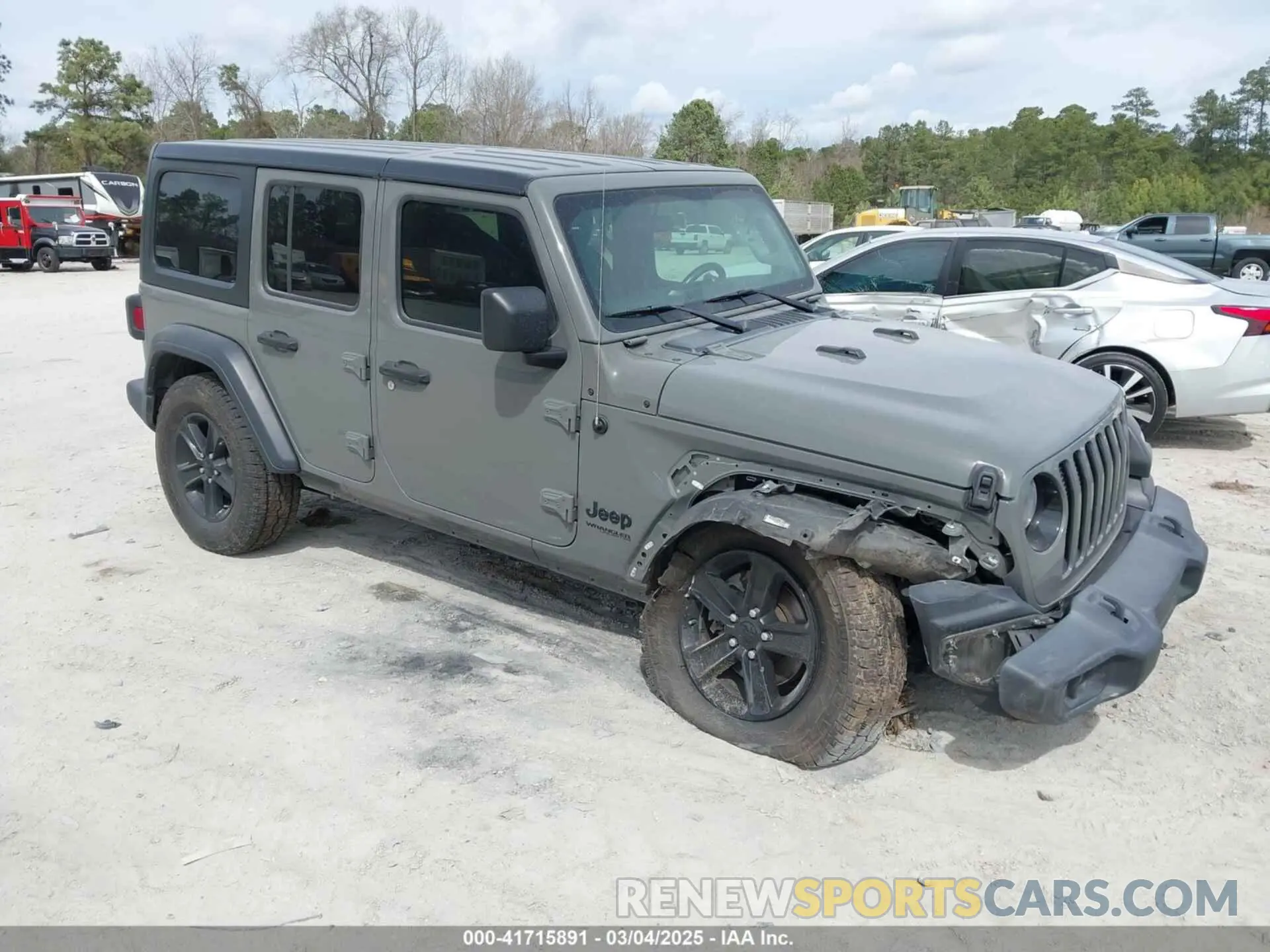 1 Photograph of a damaged car 1C4HJXDG1MW594522 JEEP WRANGLER UNLIMITED 2021
