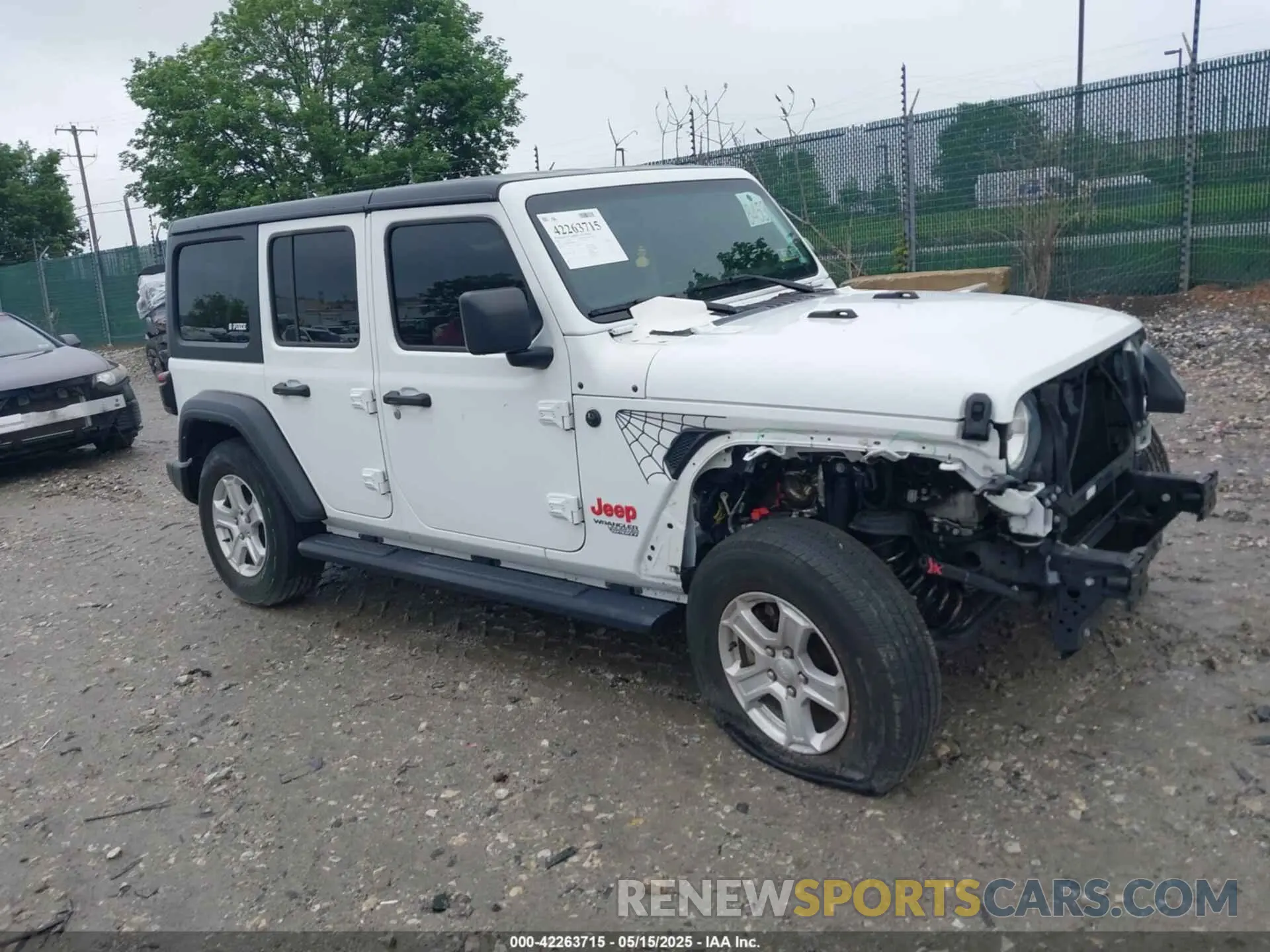1 Photograph of a damaged car 1C4HJXDG1MW850478 JEEP WRANGLER UNLIMITED 2021