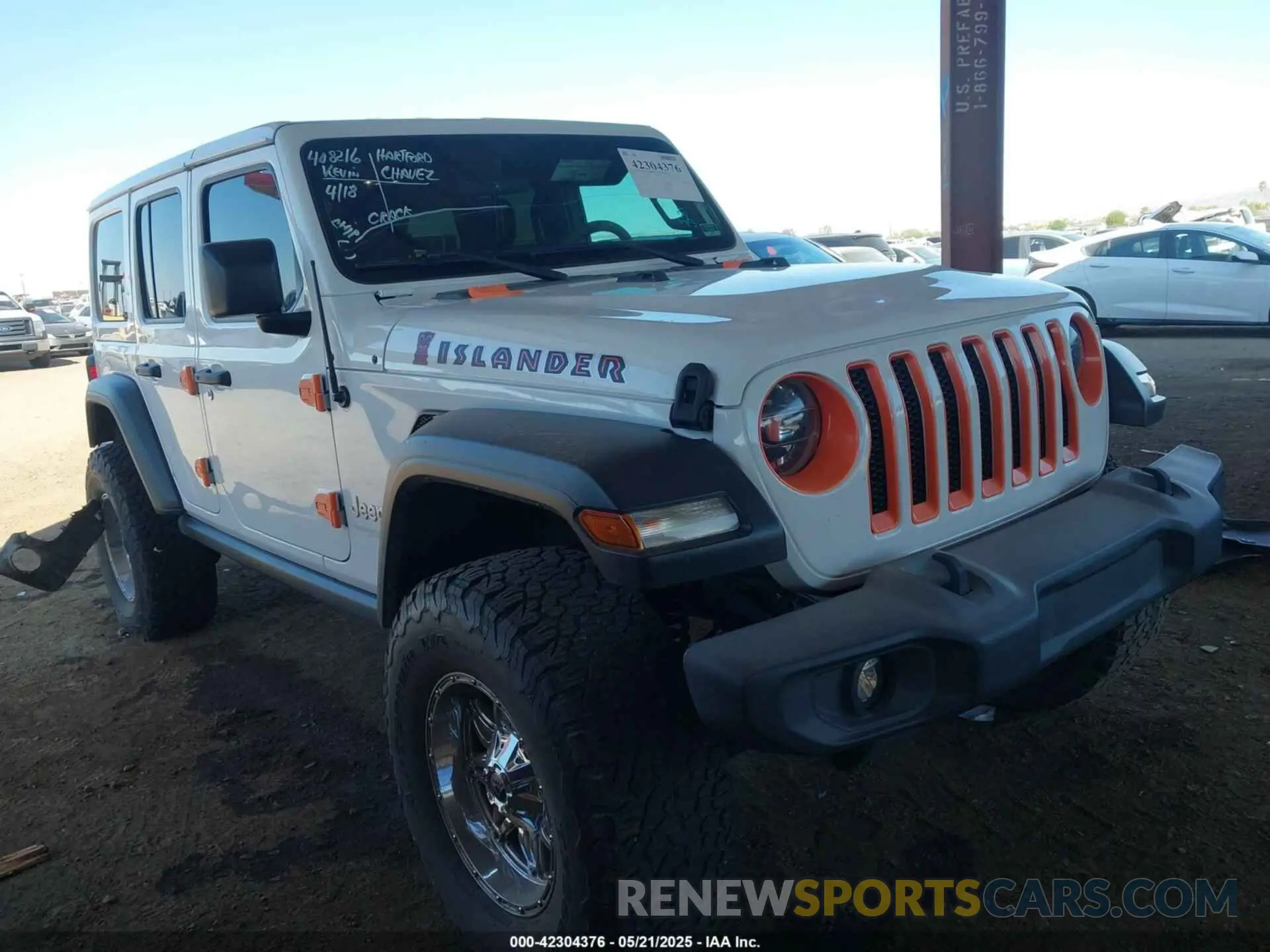 1 Photograph of a damaged car 1C4HJXDG2MW575235 JEEP WRANGLER UNLIMITED 2021