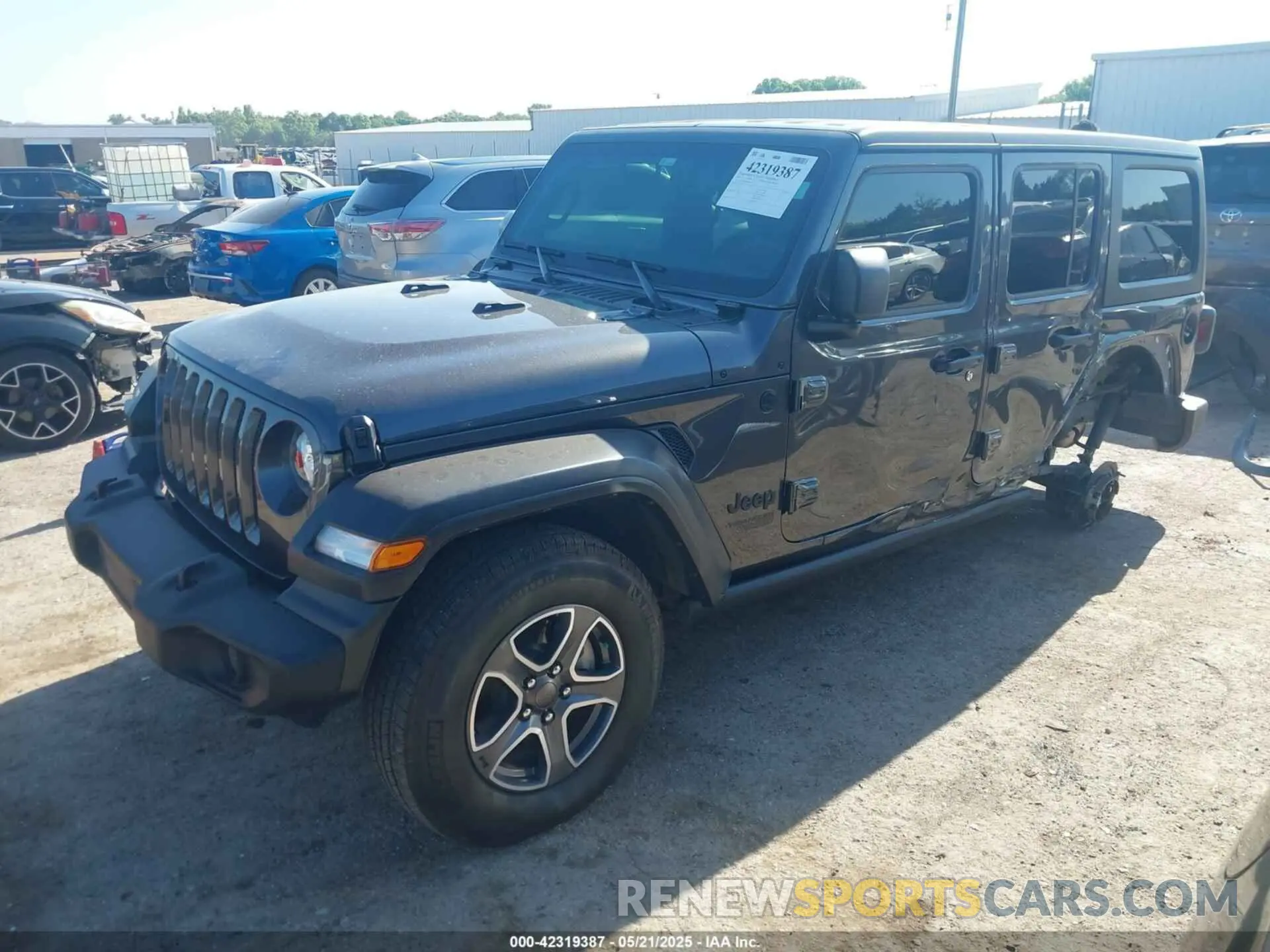 2 Photograph of a damaged car 1C4HJXDG3MW801301 JEEP WRANGLER UNLIMITED 2021