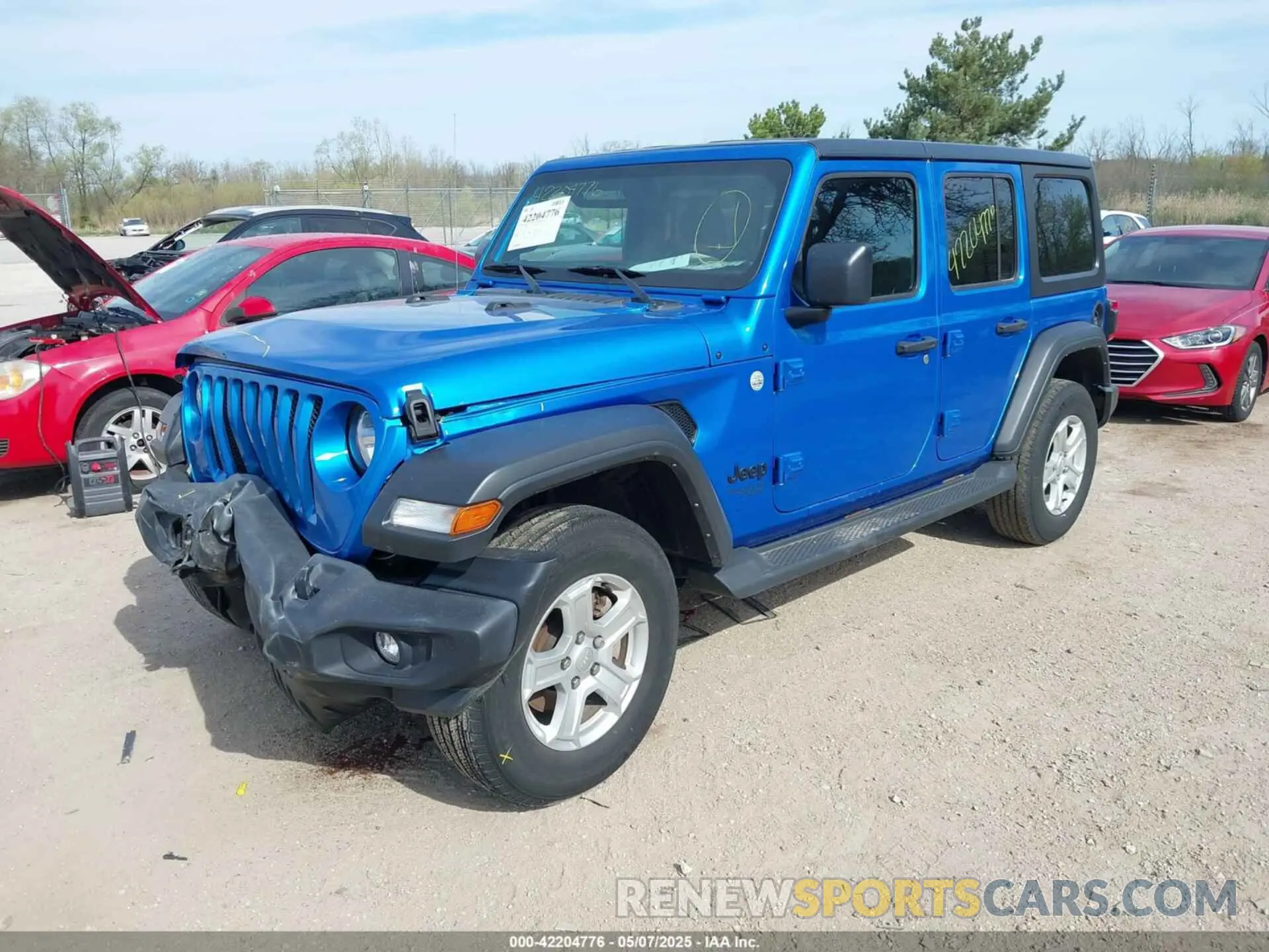 2 Photograph of a damaged car 1C4HJXDG4MW743151 JEEP WRANGLER UNLIMITED 2021