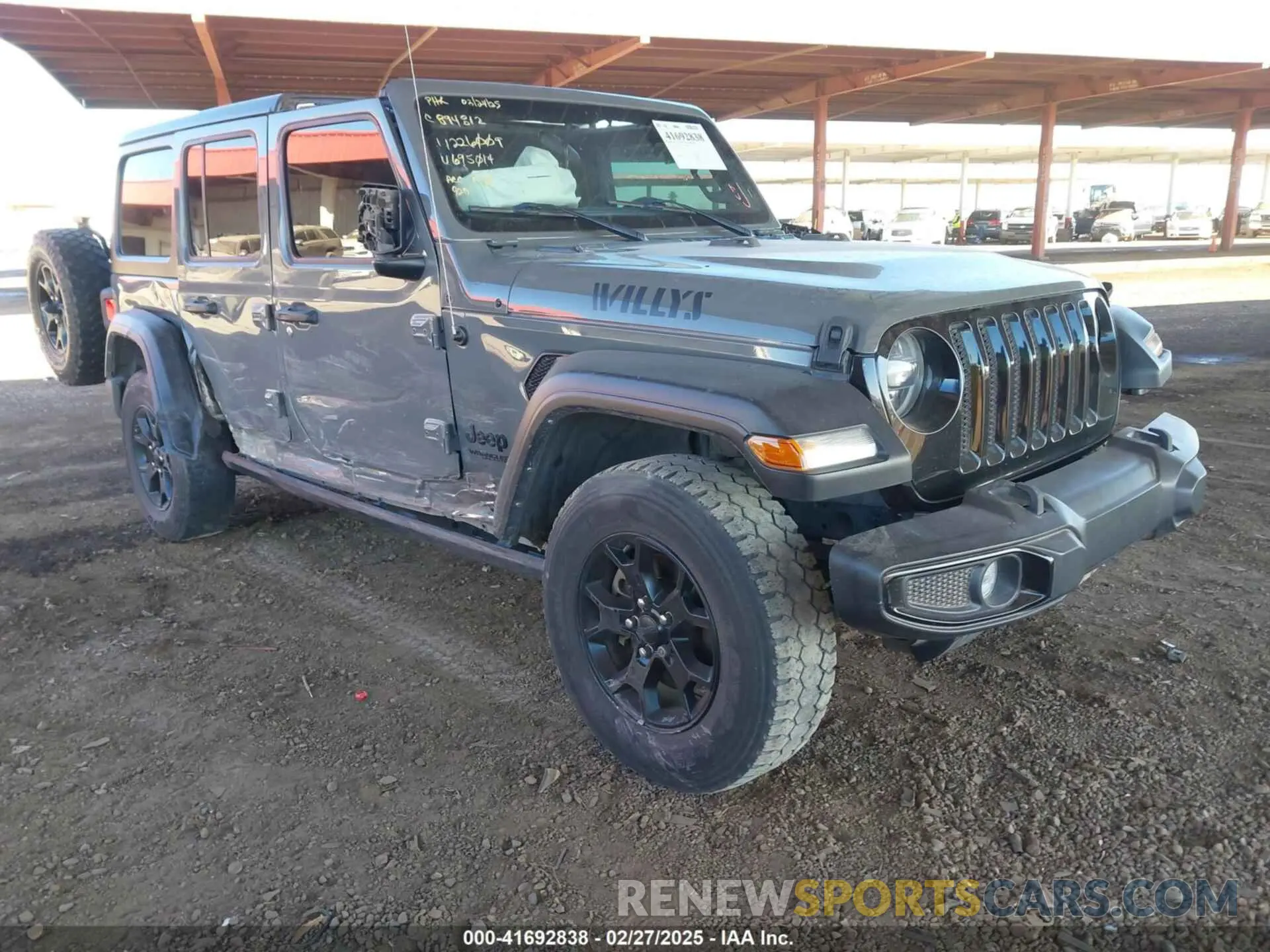 1 Photograph of a damaged car 1C4HJXDG5MW695014 JEEP WRANGLER UNLIMITED 2021