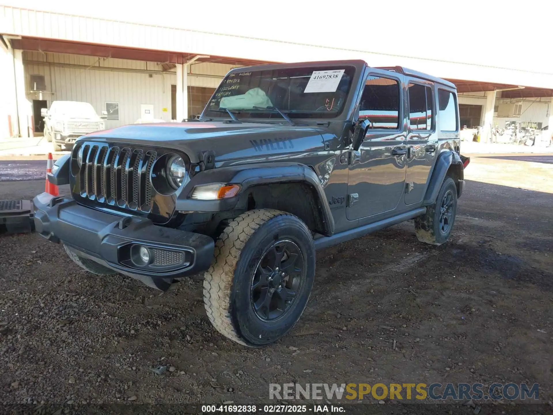 2 Photograph of a damaged car 1C4HJXDG5MW695014 JEEP WRANGLER UNLIMITED 2021