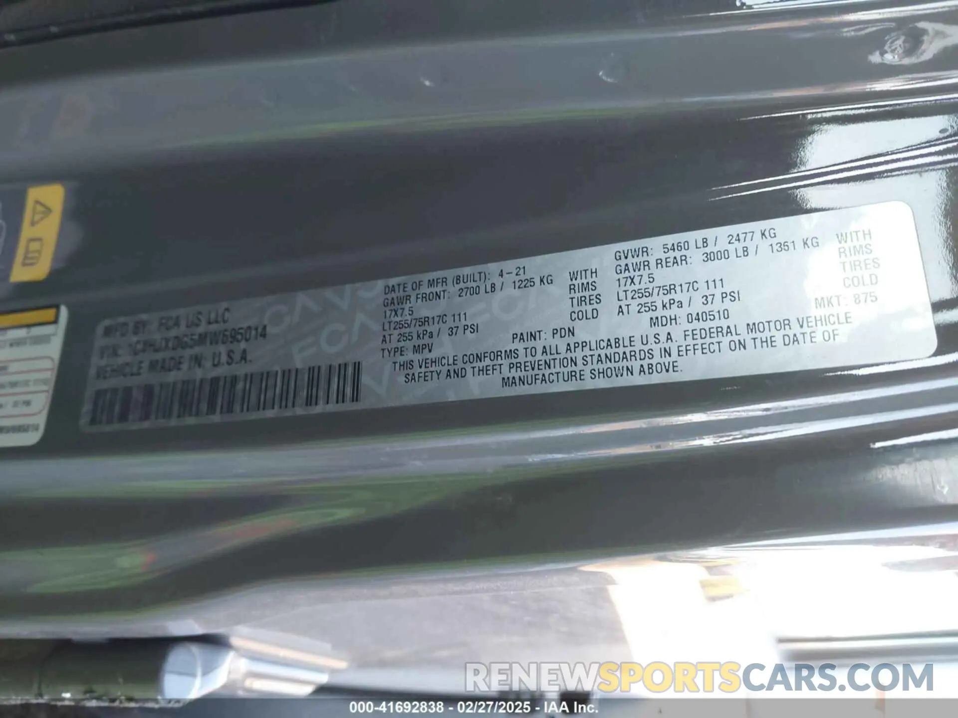9 Photograph of a damaged car 1C4HJXDG5MW695014 JEEP WRANGLER UNLIMITED 2021