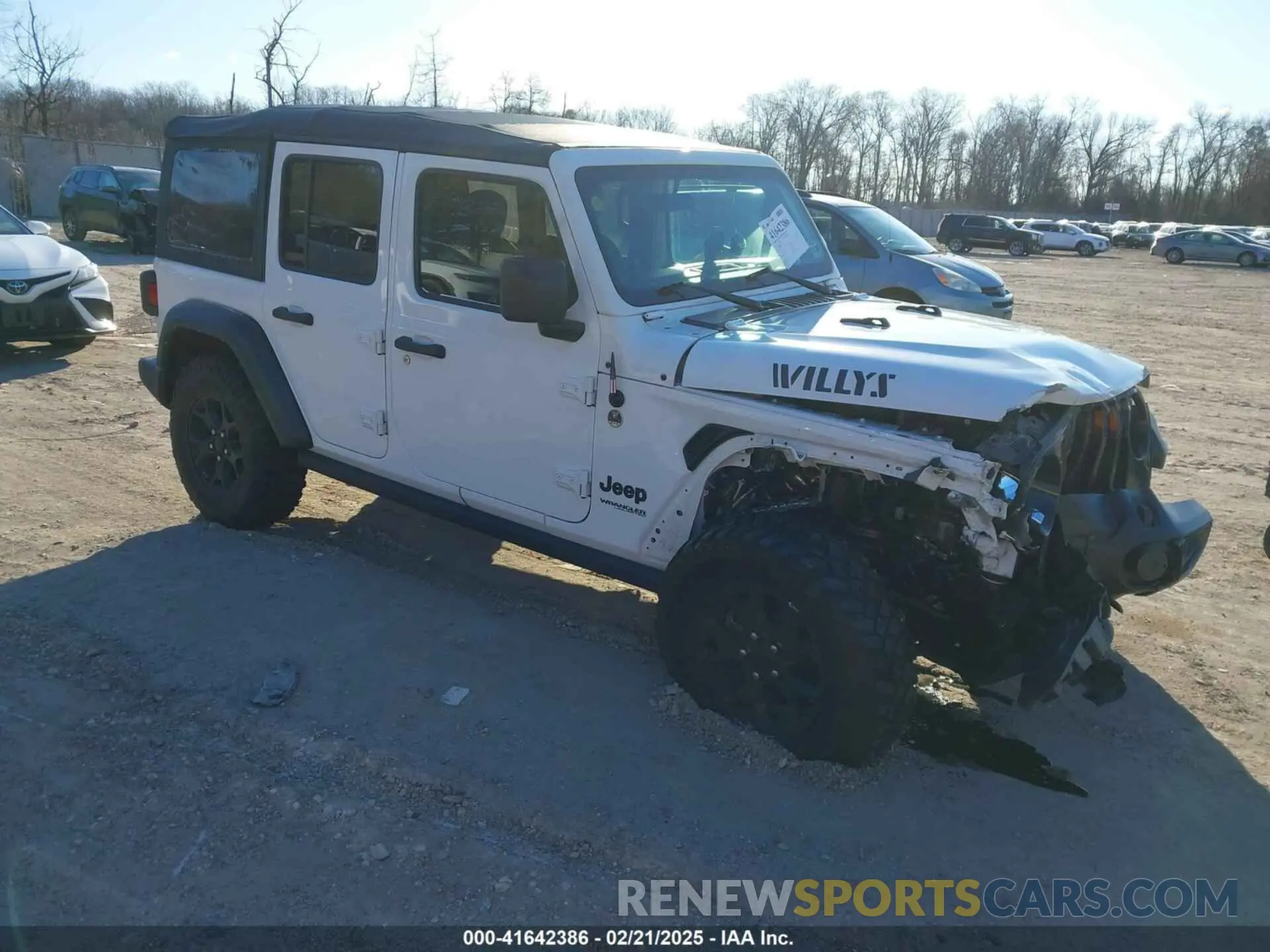 1 Photograph of a damaged car 1C4HJXDG5MW697149 JEEP WRANGLER UNLIMITED 2021