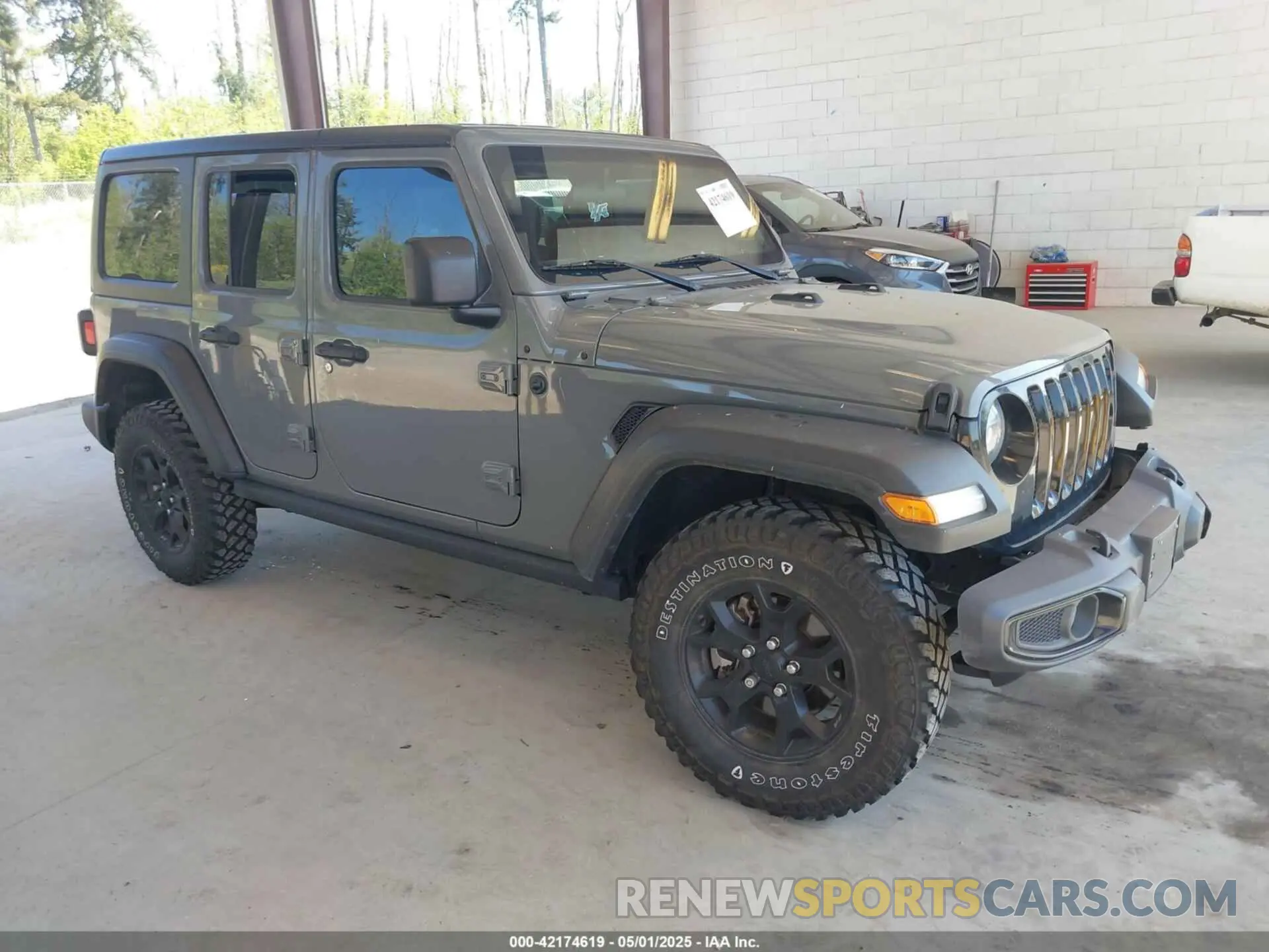 1 Photograph of a damaged car 1C4HJXDG6MW549236 JEEP WRANGLER UNLIMITED 2021
