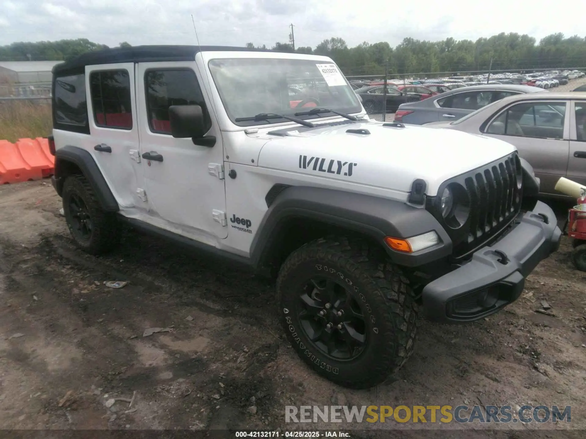 1 Photograph of a damaged car 1C4HJXDG8MW597448 JEEP WRANGLER UNLIMITED 2021