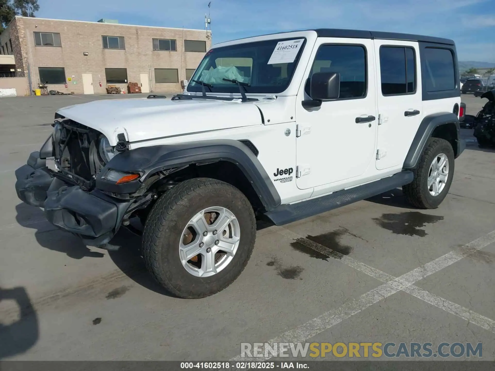 2 Photograph of a damaged car 1C4HJXDG9MW829362 JEEP WRANGLER UNLIMITED 2021