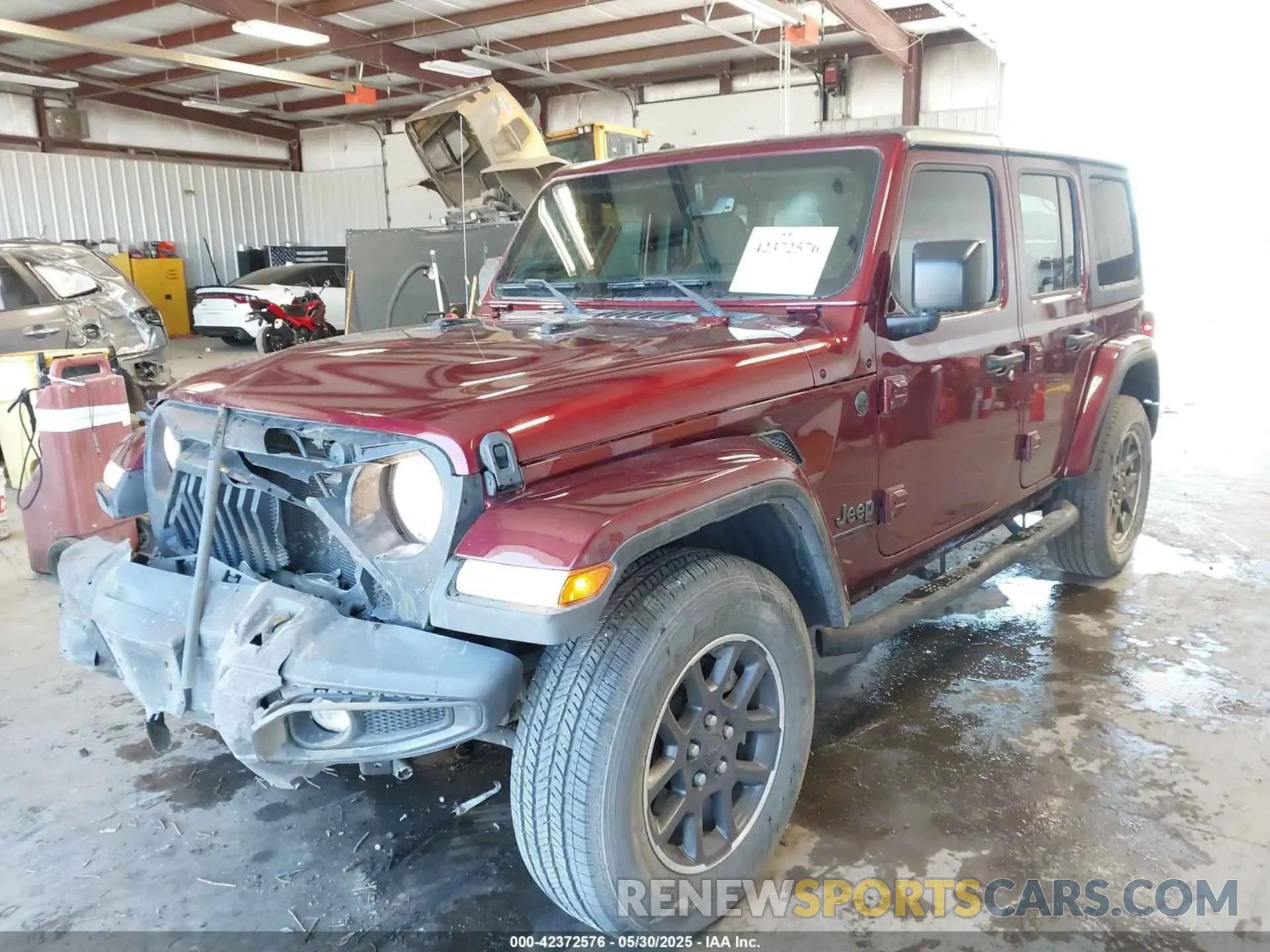 2 Photograph of a damaged car 1C4HJXDN0MW577869 JEEP WRANGLER UNLIMITED 2021