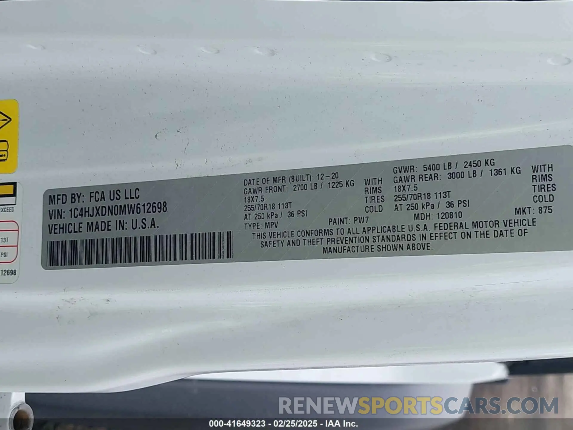9 Photograph of a damaged car 1C4HJXDN0MW612698 JEEP WRANGLER UNLIMITED 2021