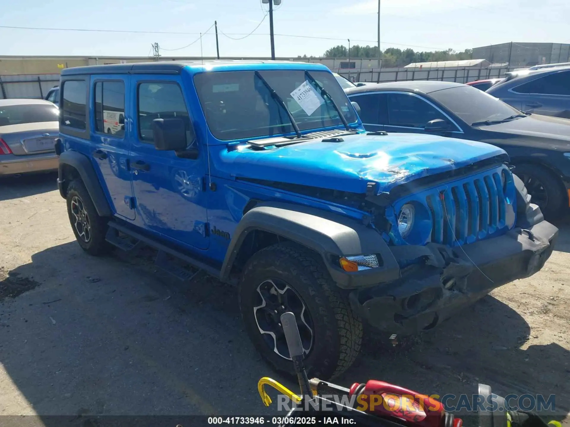 1 Photograph of a damaged car 1C4HJXDN0MW737796 JEEP WRANGLER UNLIMITED 2021