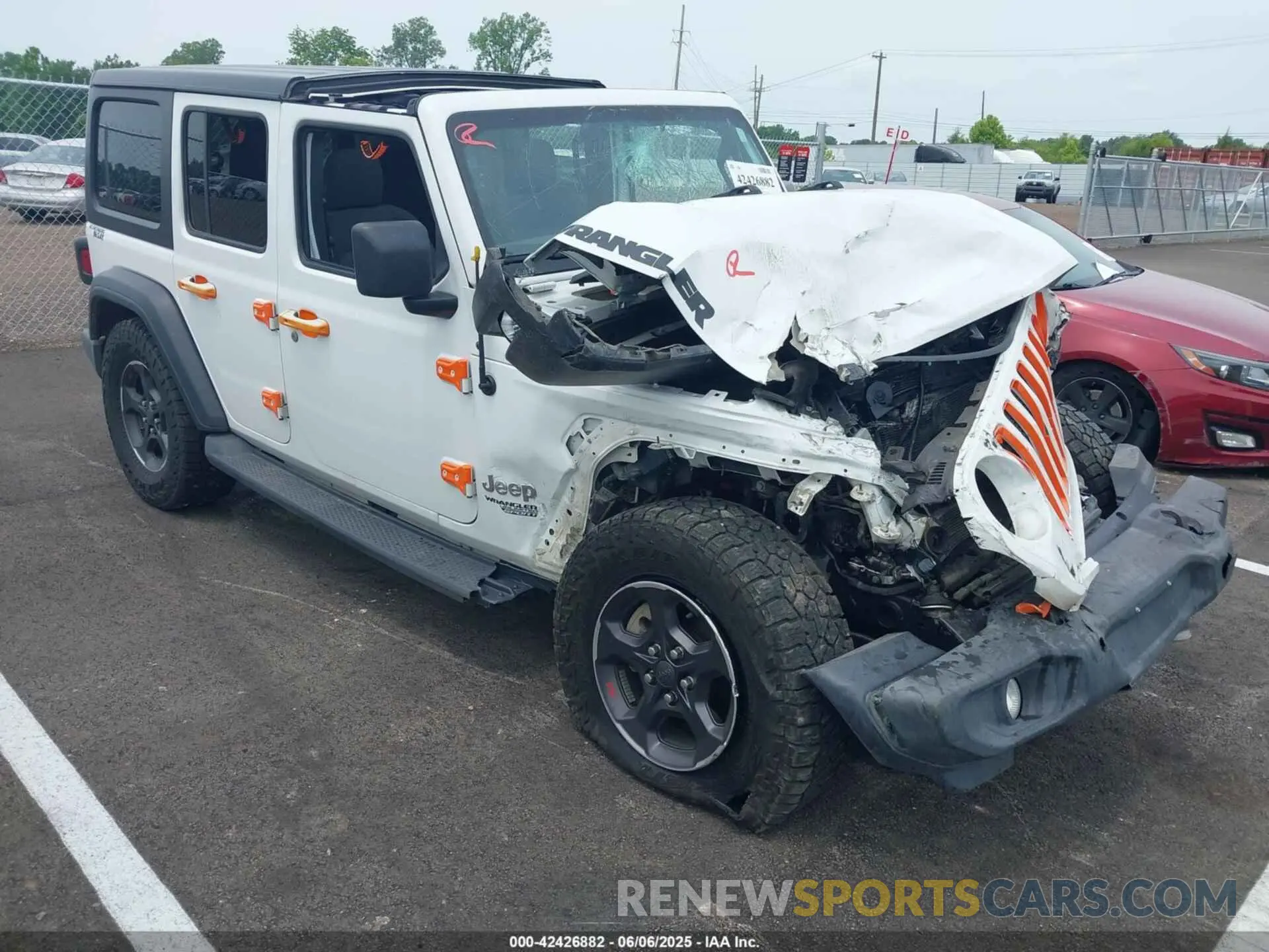 1 Photograph of a damaged car 1C4HJXDN1MW648061 JEEP WRANGLER UNLIMITED 2021