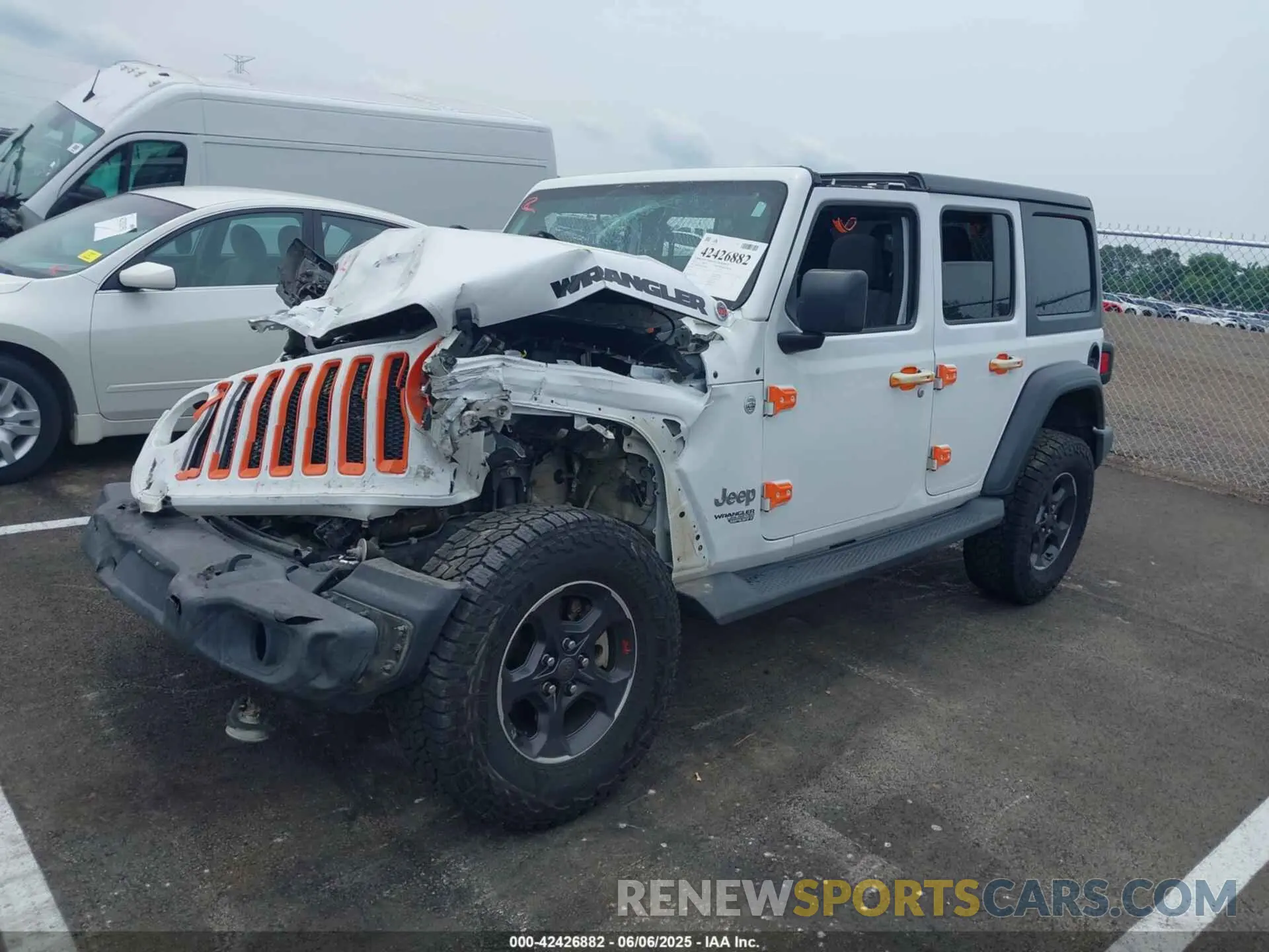 2 Photograph of a damaged car 1C4HJXDN1MW648061 JEEP WRANGLER UNLIMITED 2021