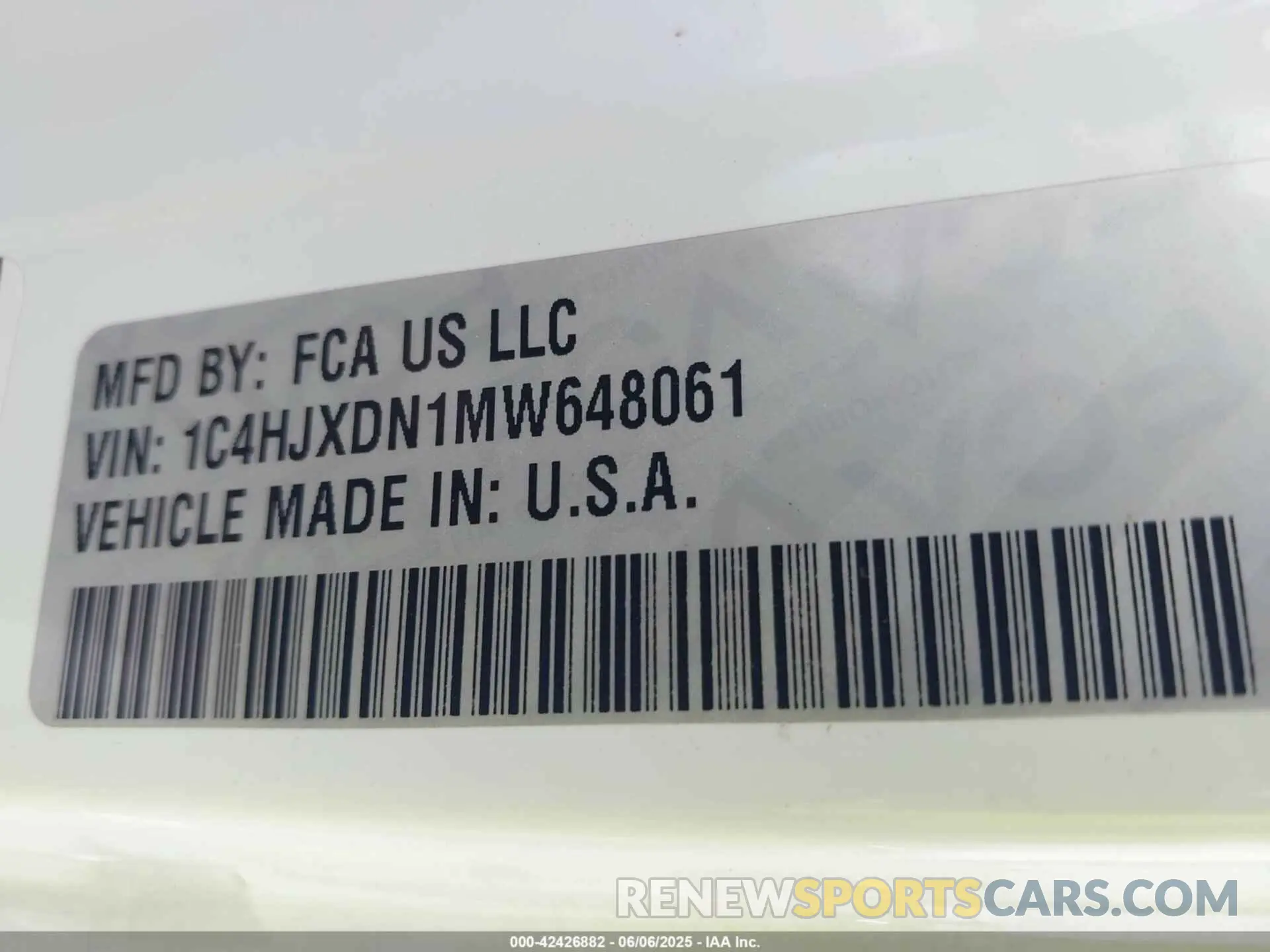 9 Photograph of a damaged car 1C4HJXDN1MW648061 JEEP WRANGLER UNLIMITED 2021