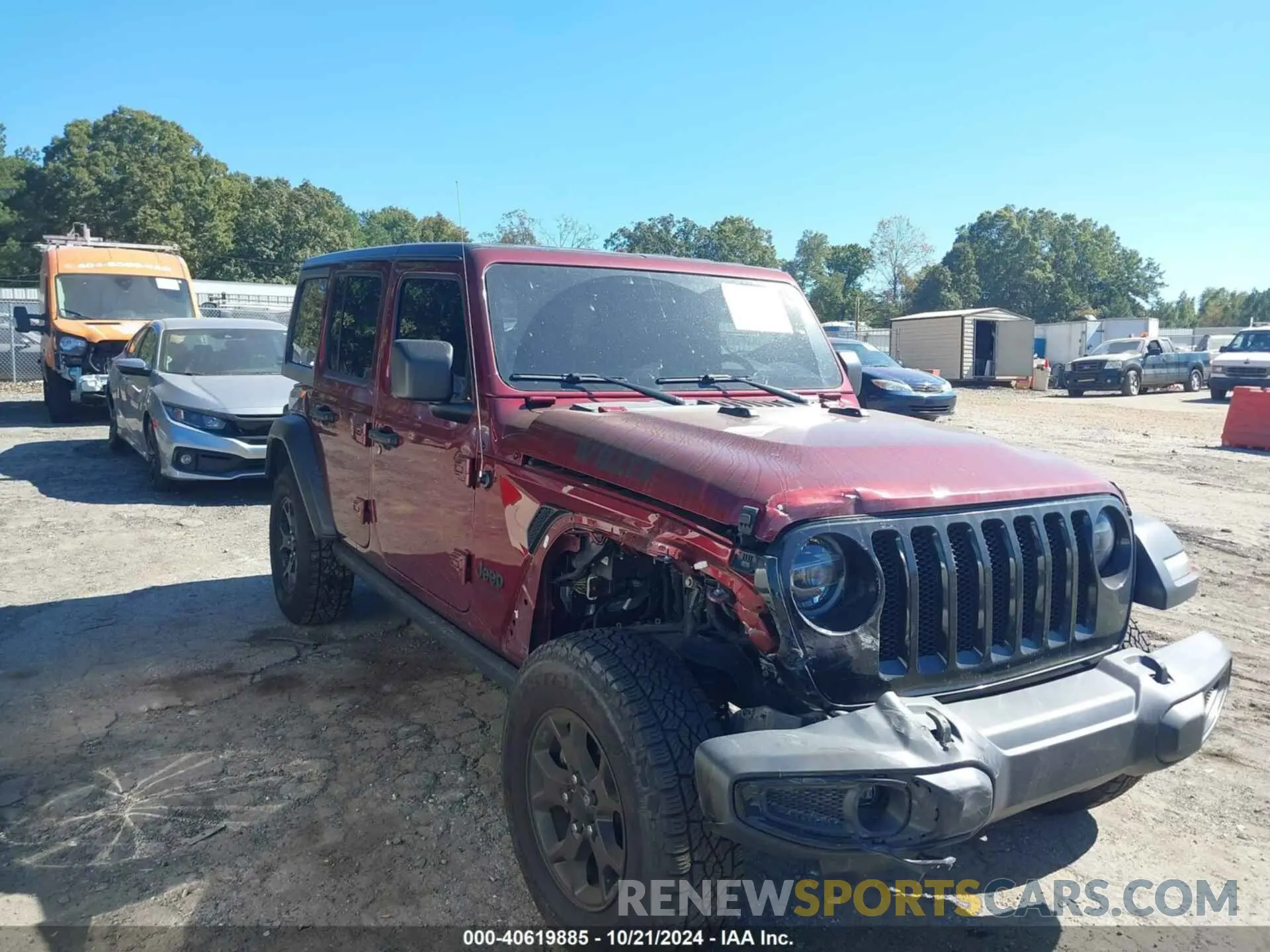 1 Photograph of a damaged car 1C4HJXDN1MW650554 JEEP WRANGLER UNLIMITED 2021