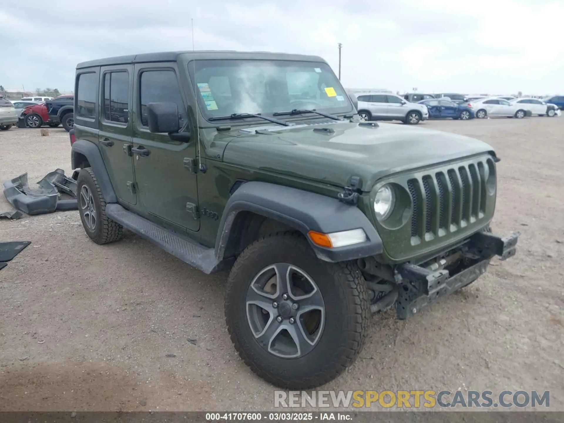 1 Photograph of a damaged car 1C4HJXDN3MW701553 JEEP WRANGLER UNLIMITED 2021
