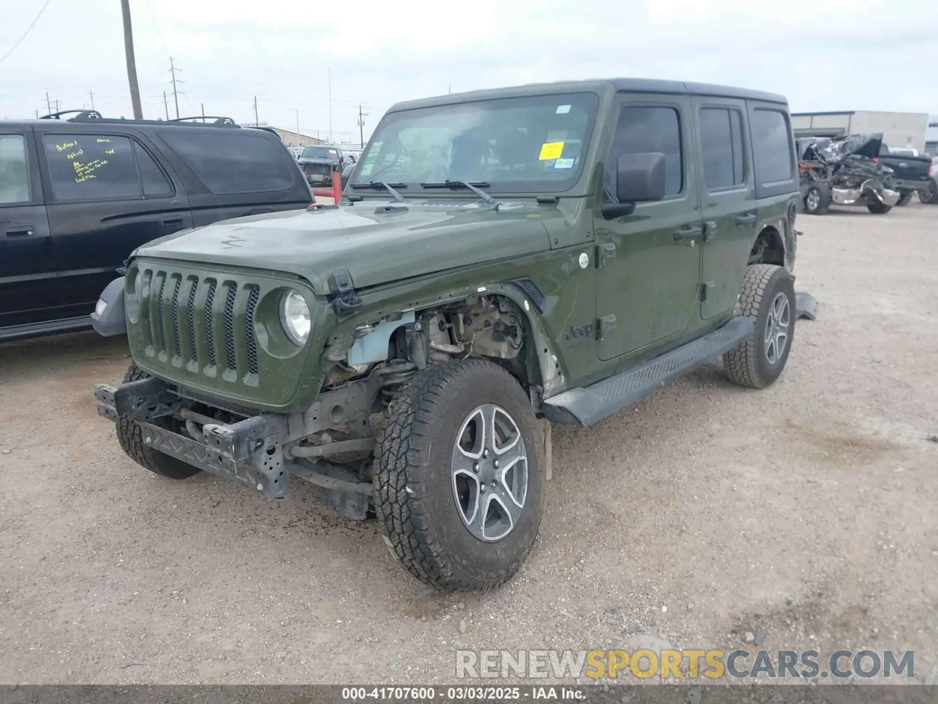 2 Photograph of a damaged car 1C4HJXDN3MW701553 JEEP WRANGLER UNLIMITED 2021
