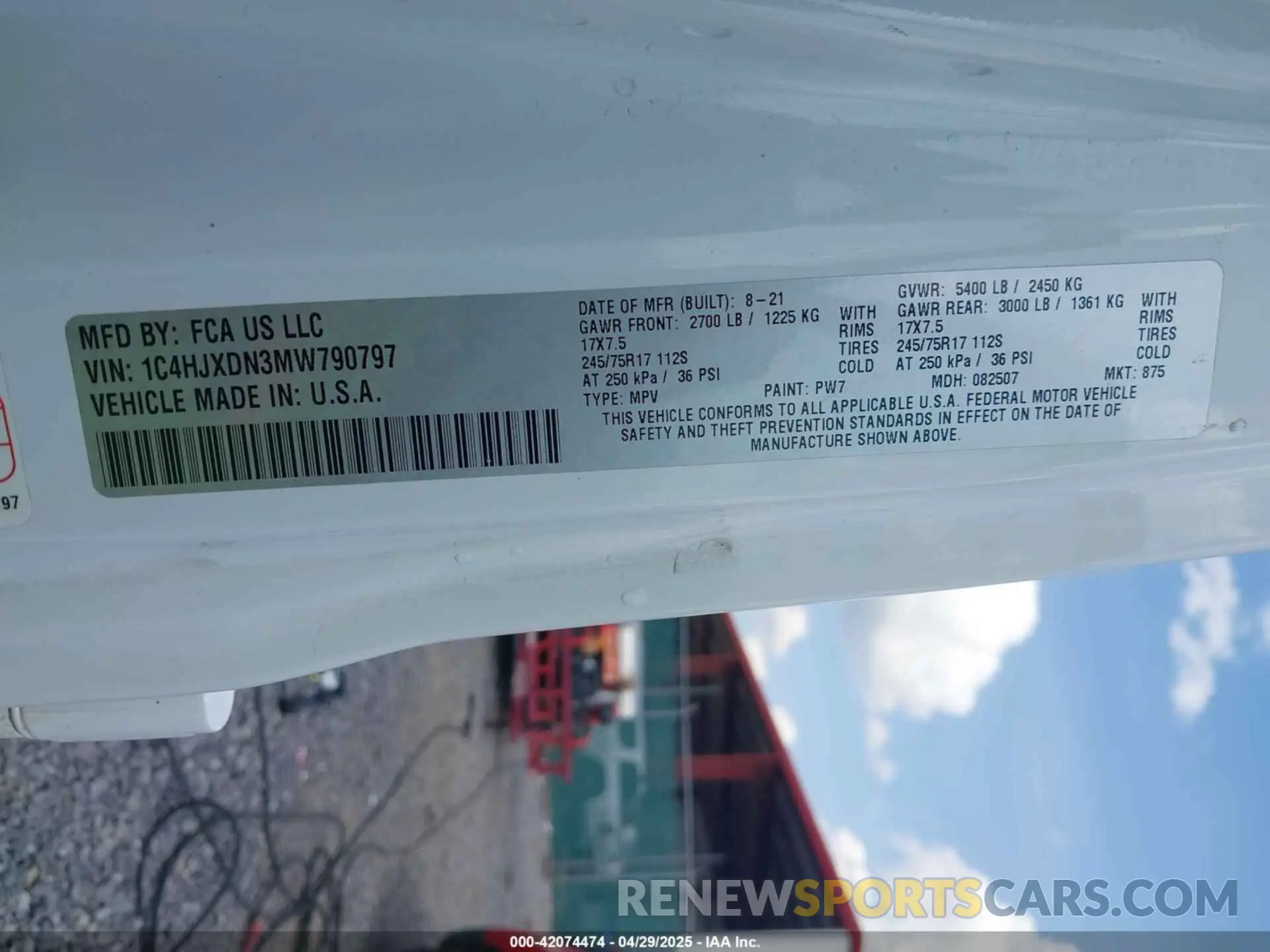 9 Photograph of a damaged car 1C4HJXDN3MW790797 JEEP WRANGLER UNLIMITED 2021