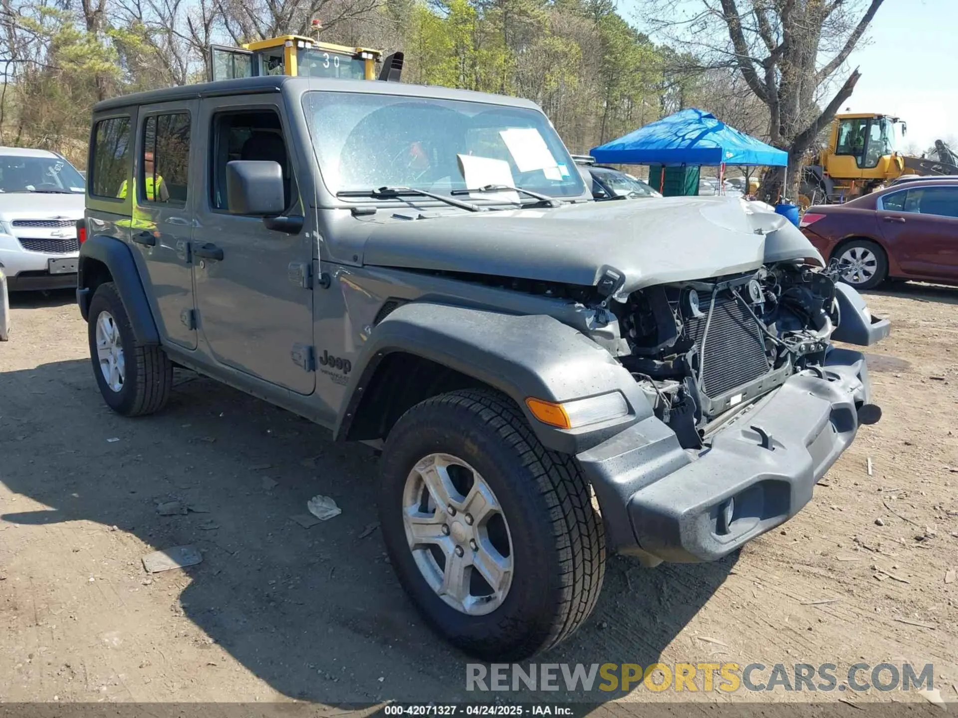 1 Photograph of a damaged car 1C4HJXDN4MW703859 JEEP WRANGLER UNLIMITED 2021