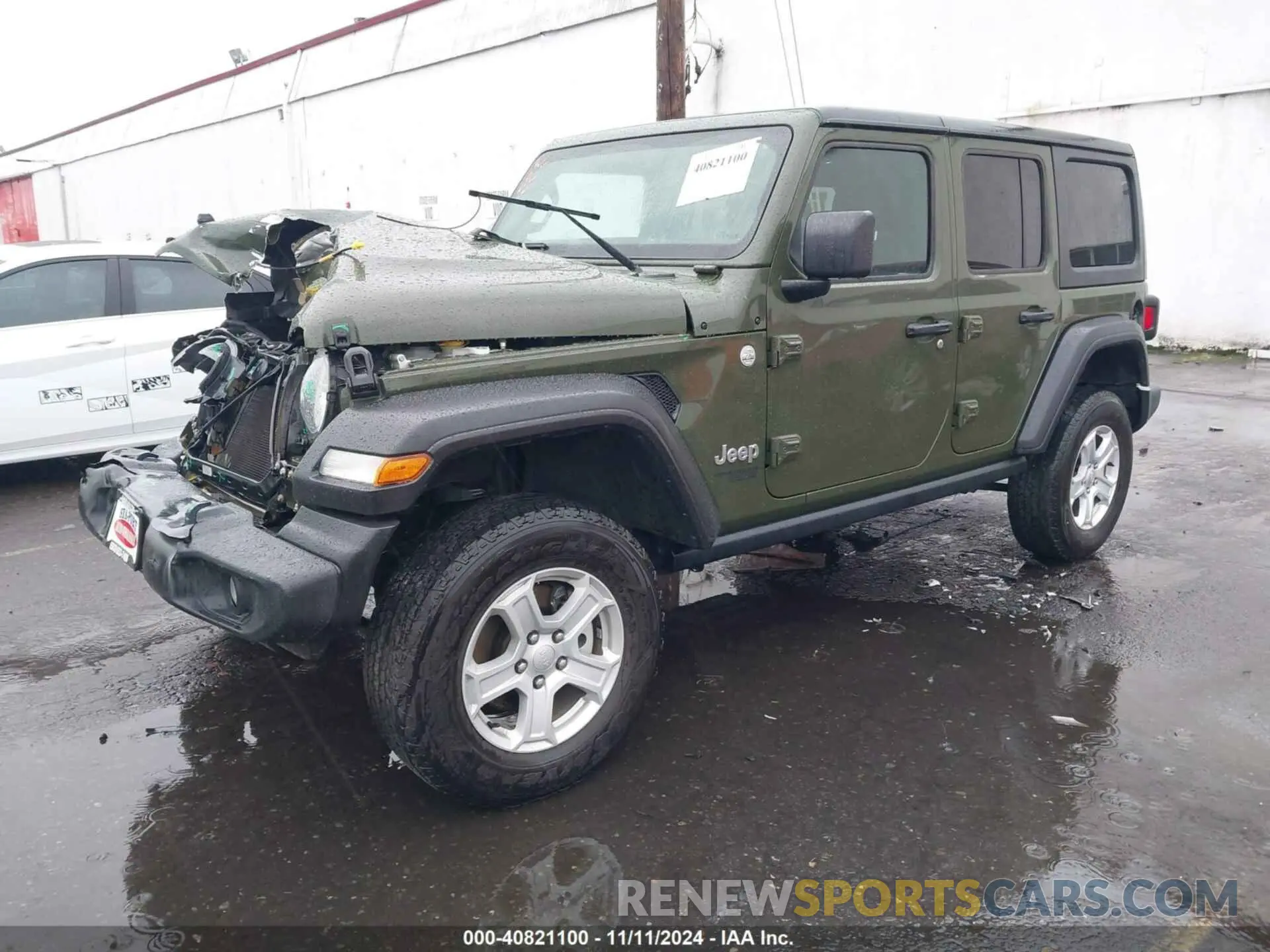 2 Photograph of a damaged car 1C4HJXDN5MW592125 JEEP WRANGLER UNLIMITED 2021
