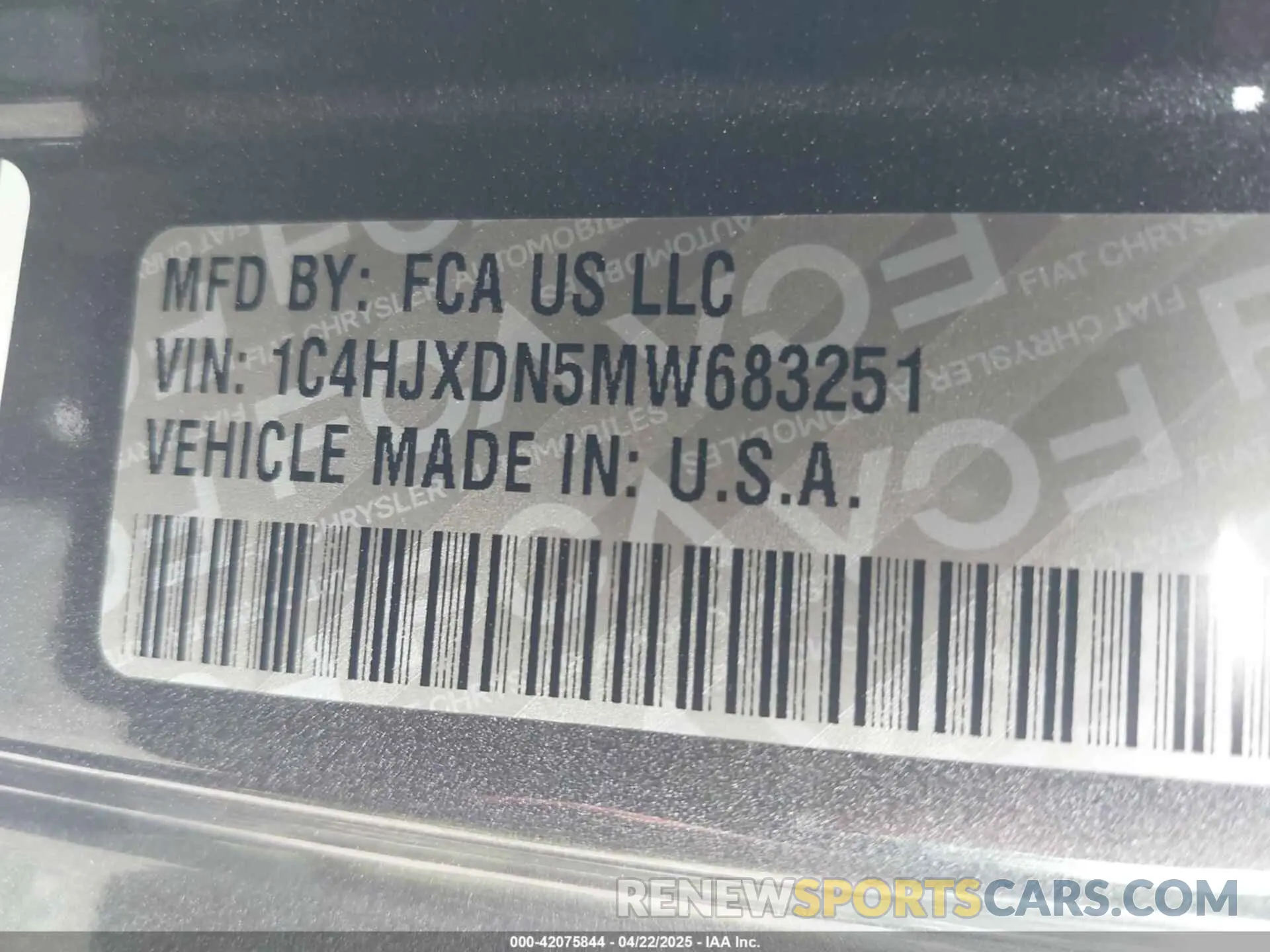 9 Photograph of a damaged car 1C4HJXDN5MW683251 JEEP WRANGLER UNLIMITED 2021