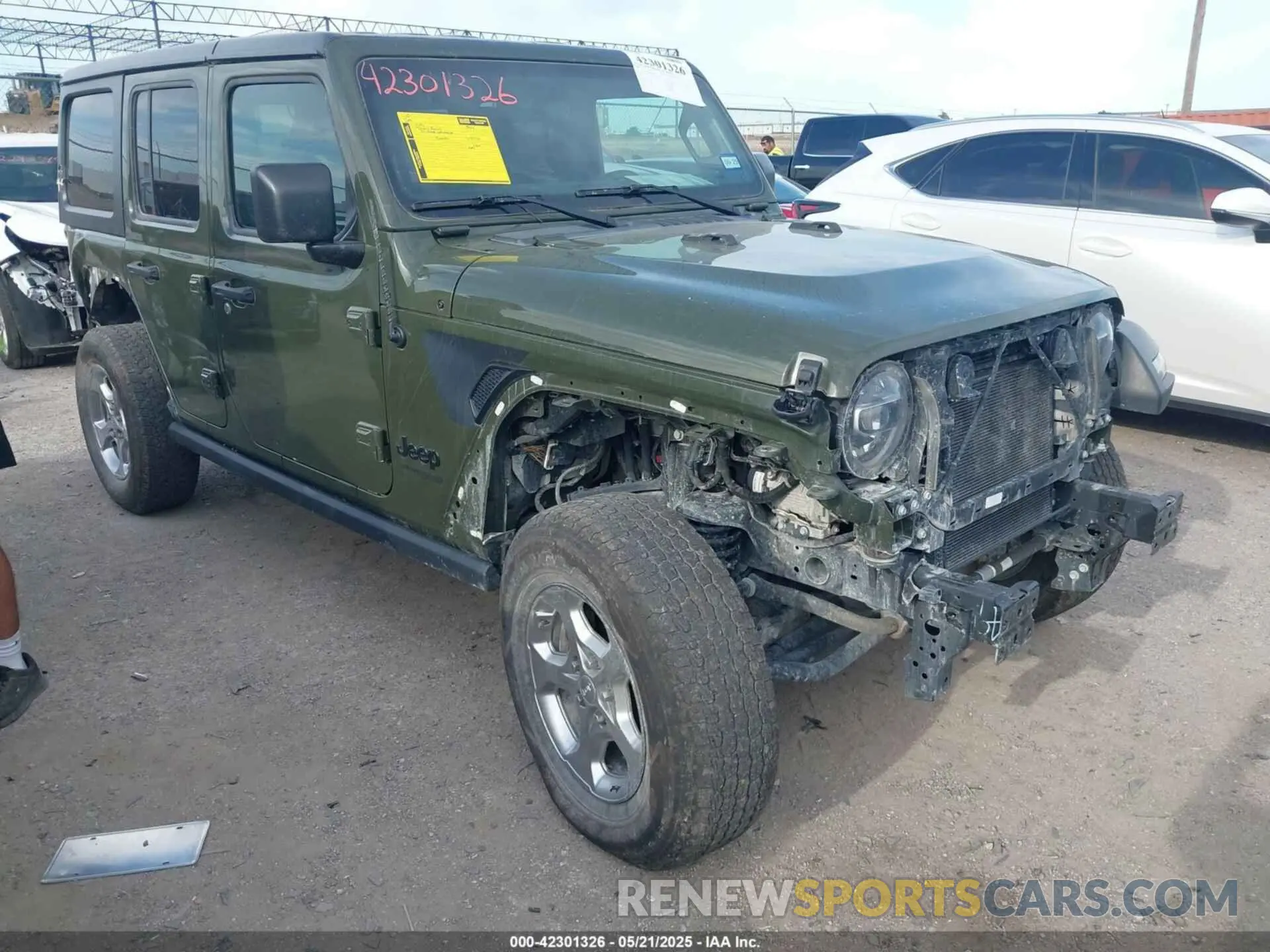 1 Photograph of a damaged car 1C4HJXDN6MW669228 JEEP WRANGLER UNLIMITED 2021