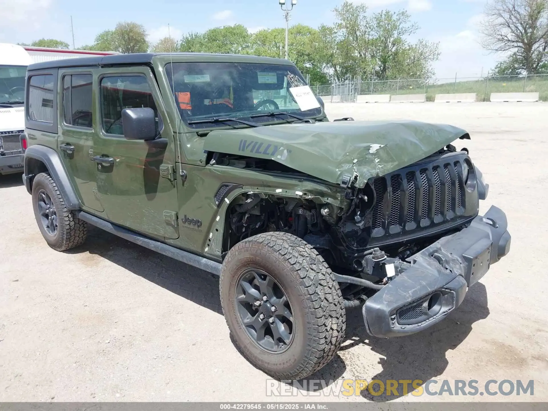 1 Photograph of a damaged car 1C4HJXDN6MW815241 JEEP WRANGLER UNLIMITED 2021