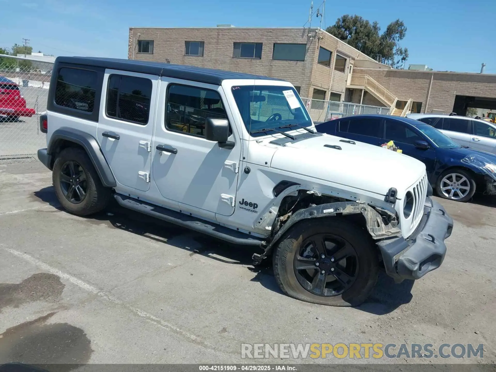 1 Photograph of a damaged car 1C4HJXDN7MW562916 JEEP WRANGLER UNLIMITED 2021