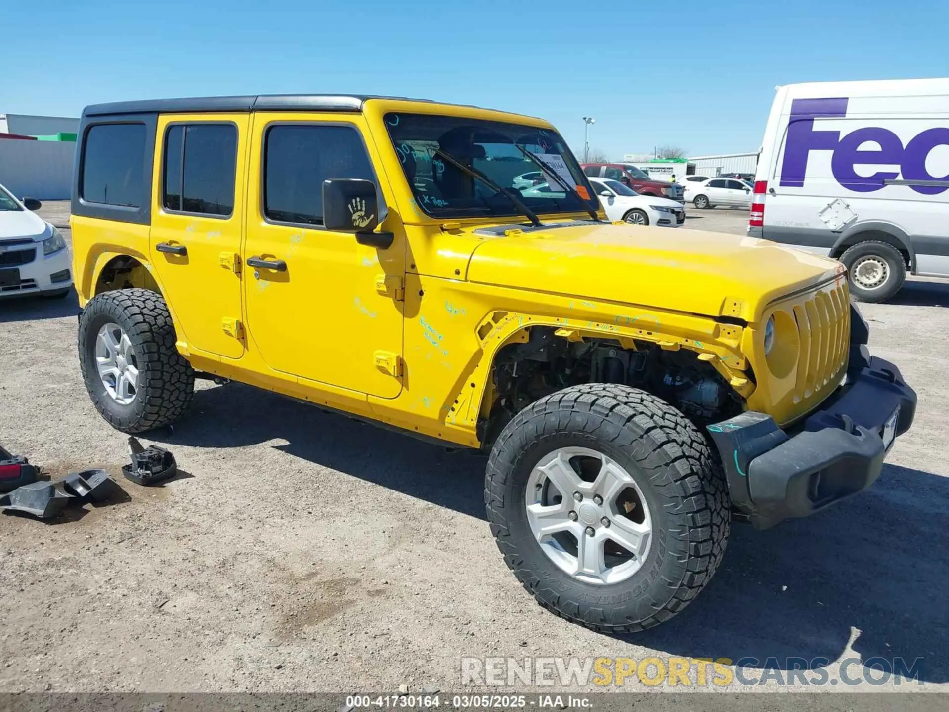 1 Photograph of a damaged car 1C4HJXDN8MW511747 JEEP WRANGLER UNLIMITED 2021