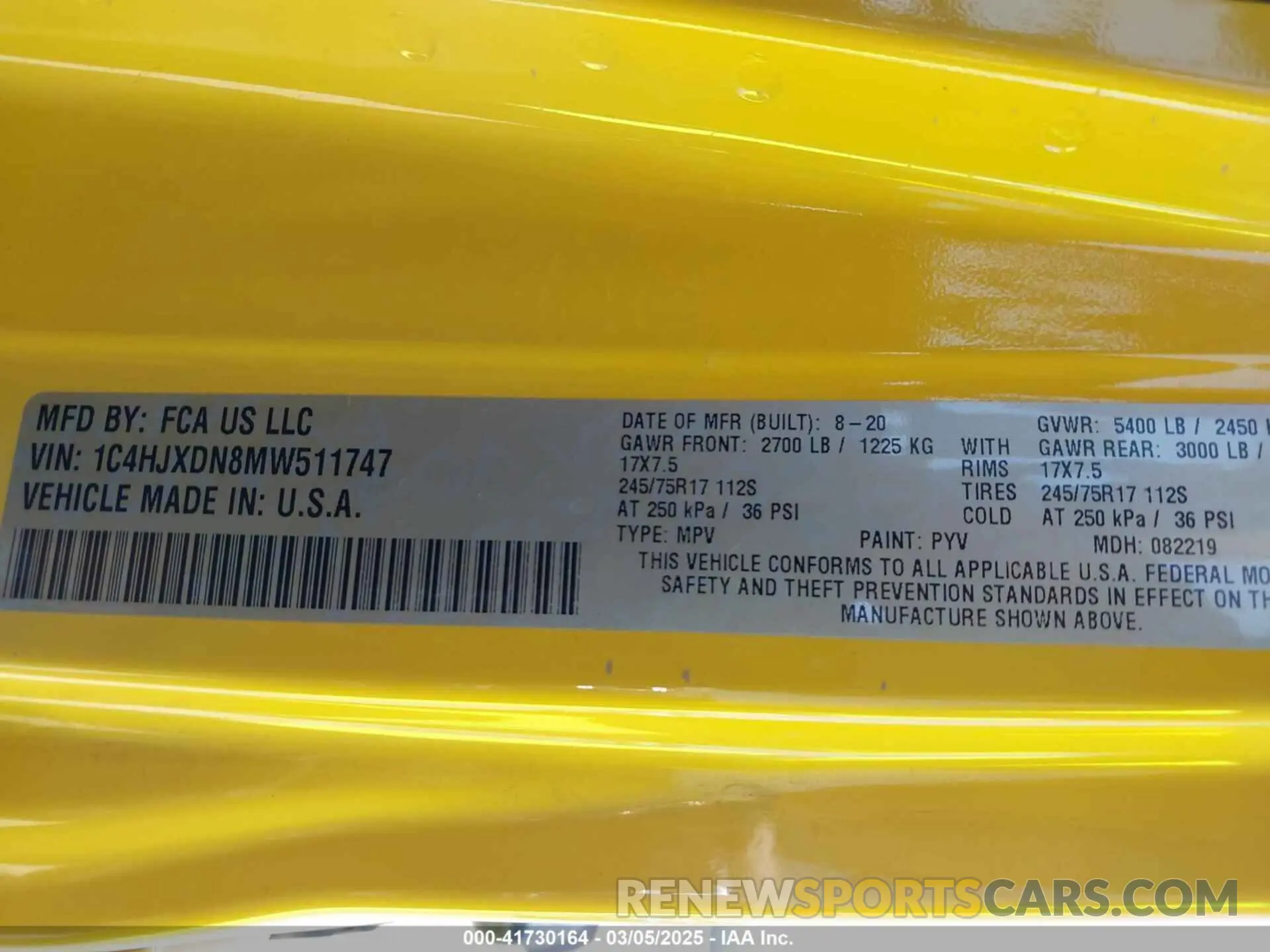 9 Photograph of a damaged car 1C4HJXDN8MW511747 JEEP WRANGLER UNLIMITED 2021