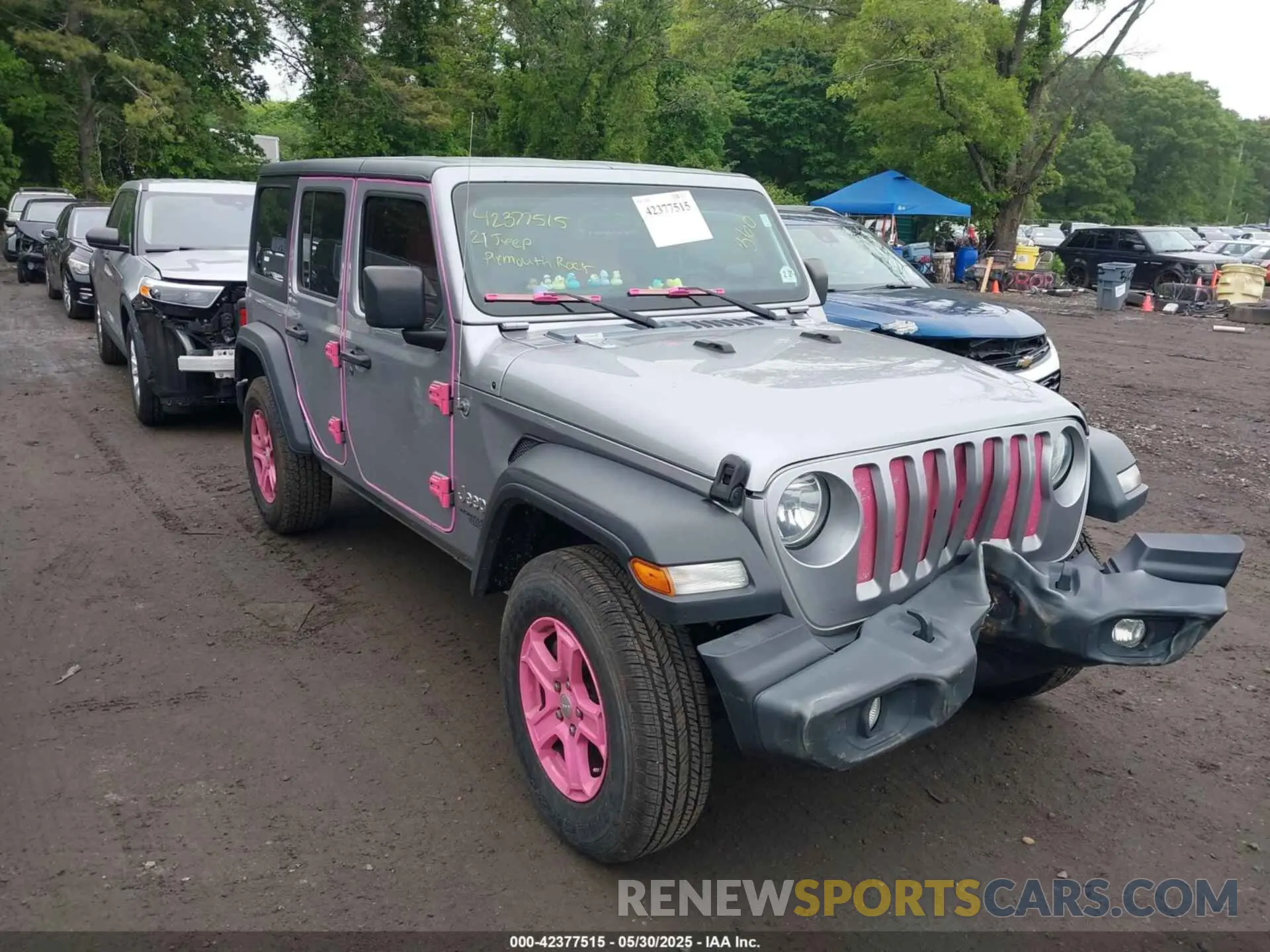 1 Photograph of a damaged car 1C4HJXDN8MW637302 JEEP WRANGLER UNLIMITED 2021