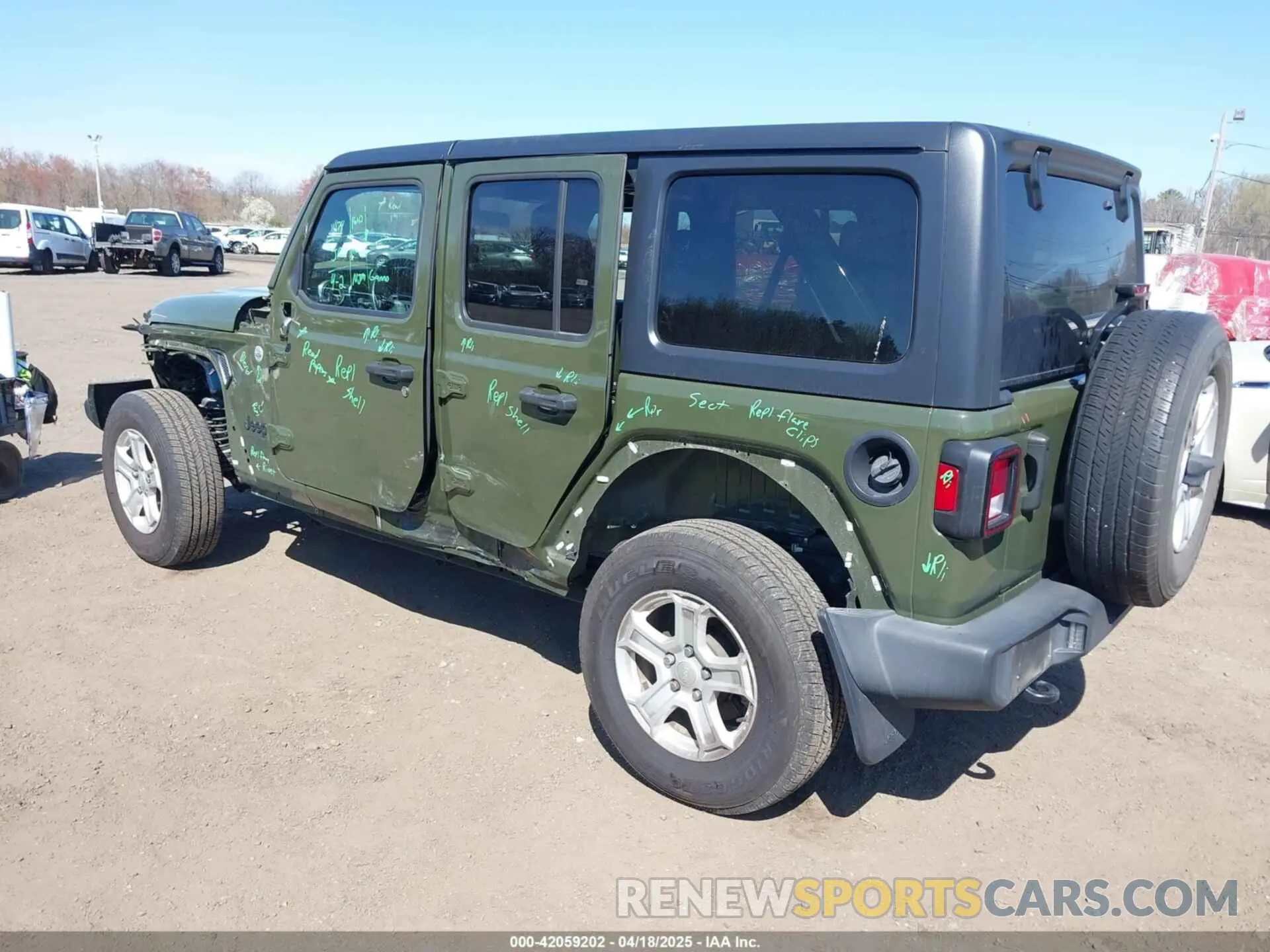 3 Photograph of a damaged car 1C4HJXDN8MW701628 JEEP WRANGLER UNLIMITED 2021