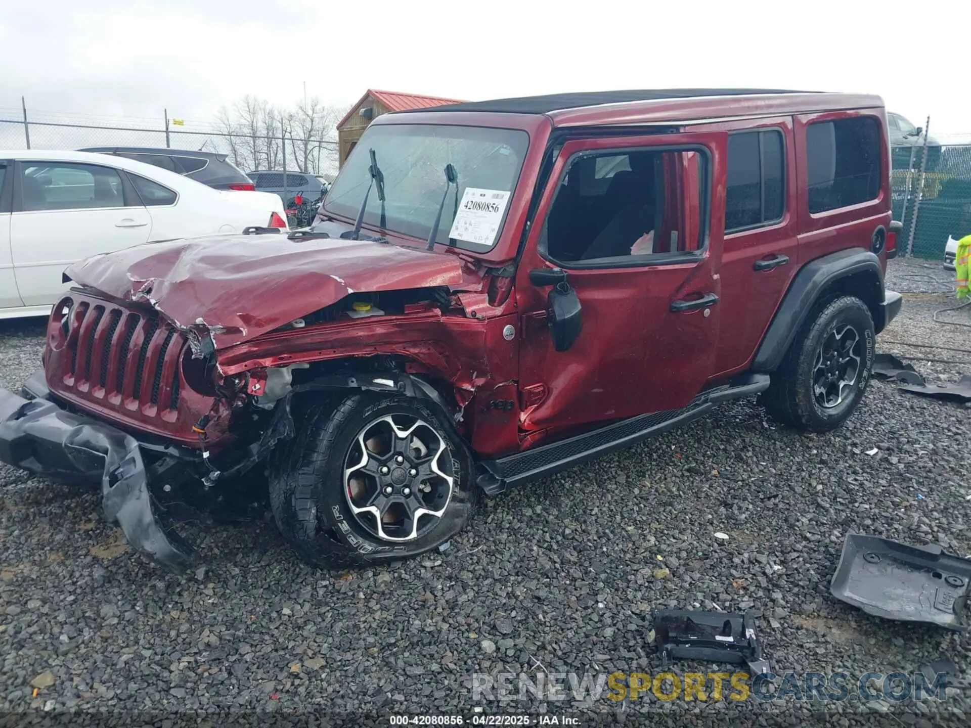 2 Photograph of a damaged car 1C4HJXDN8MW714976 JEEP WRANGLER UNLIMITED 2021
