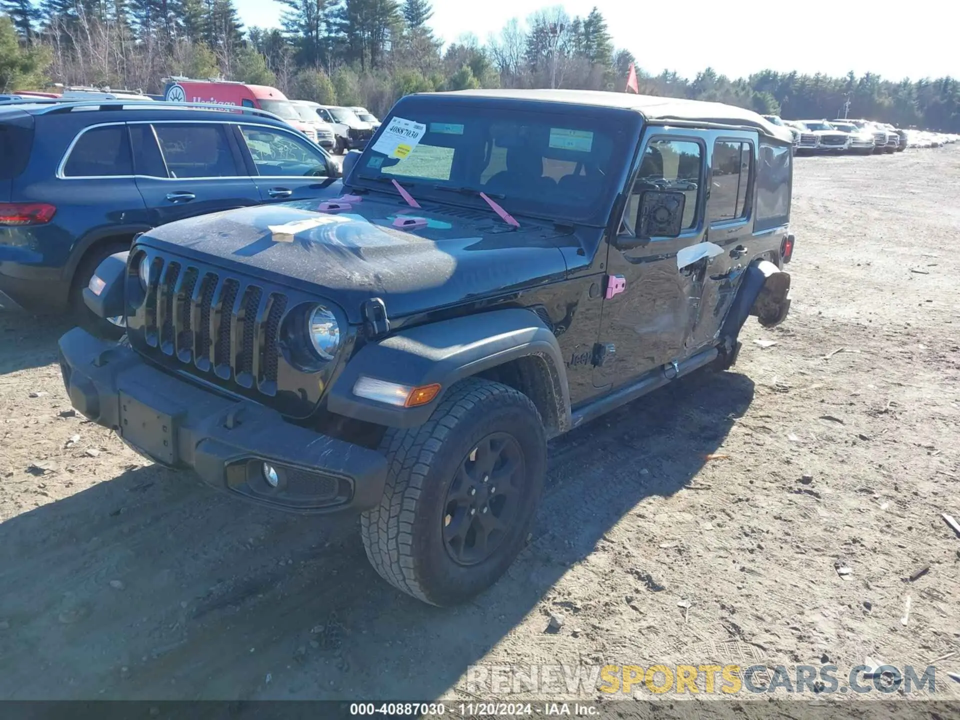2 Photograph of a damaged car 1C4HJXDN8MW773686 JEEP WRANGLER UNLIMITED 2021