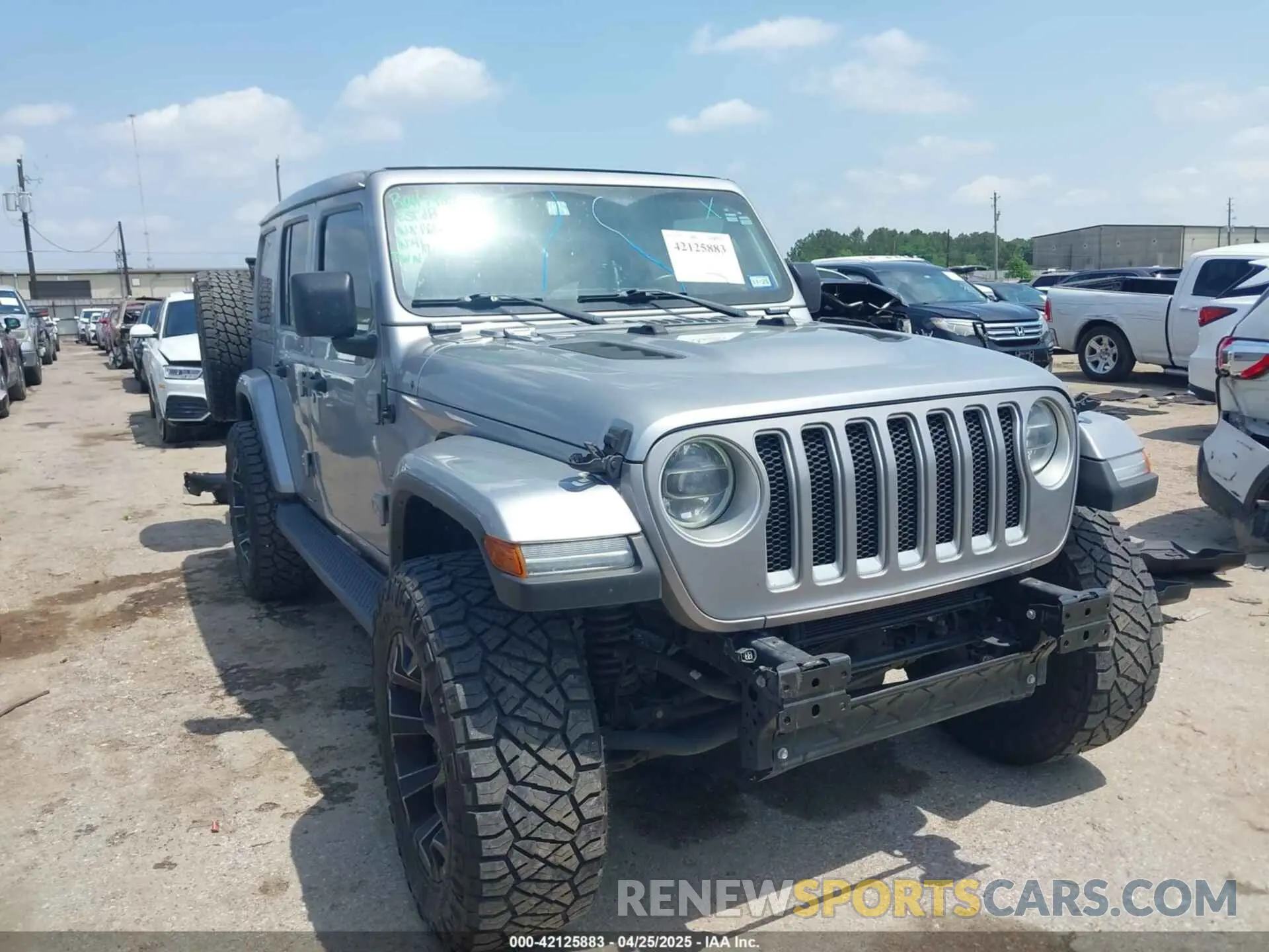 1 Photograph of a damaged car 1C4HJXEG3MW511185 JEEP WRANGLER UNLIMITED 2021