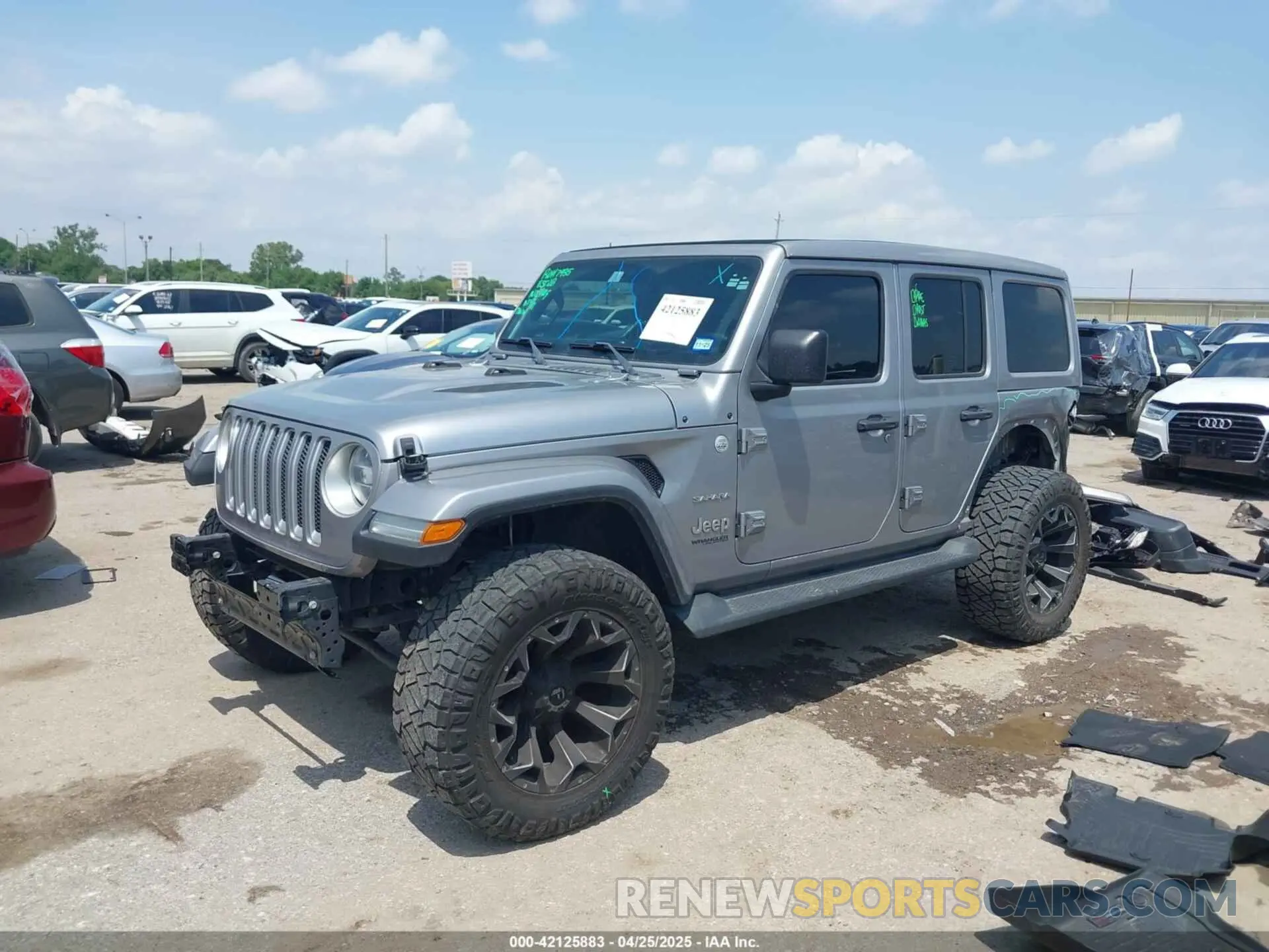 2 Photograph of a damaged car 1C4HJXEG3MW511185 JEEP WRANGLER UNLIMITED 2021