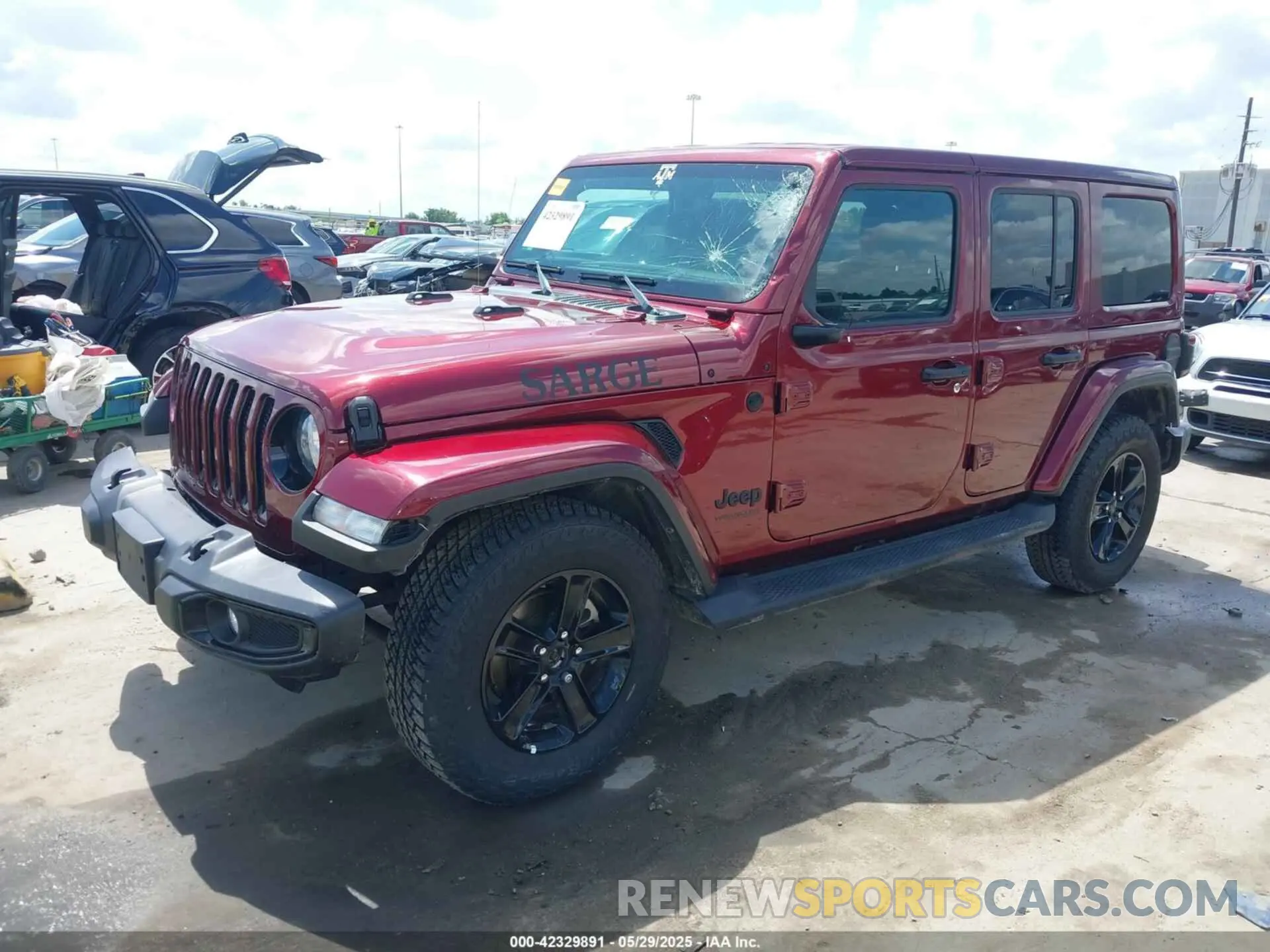 2 Photograph of a damaged car 1C4HJXEG5MW649214 JEEP WRANGLER UNLIMITED 2021
