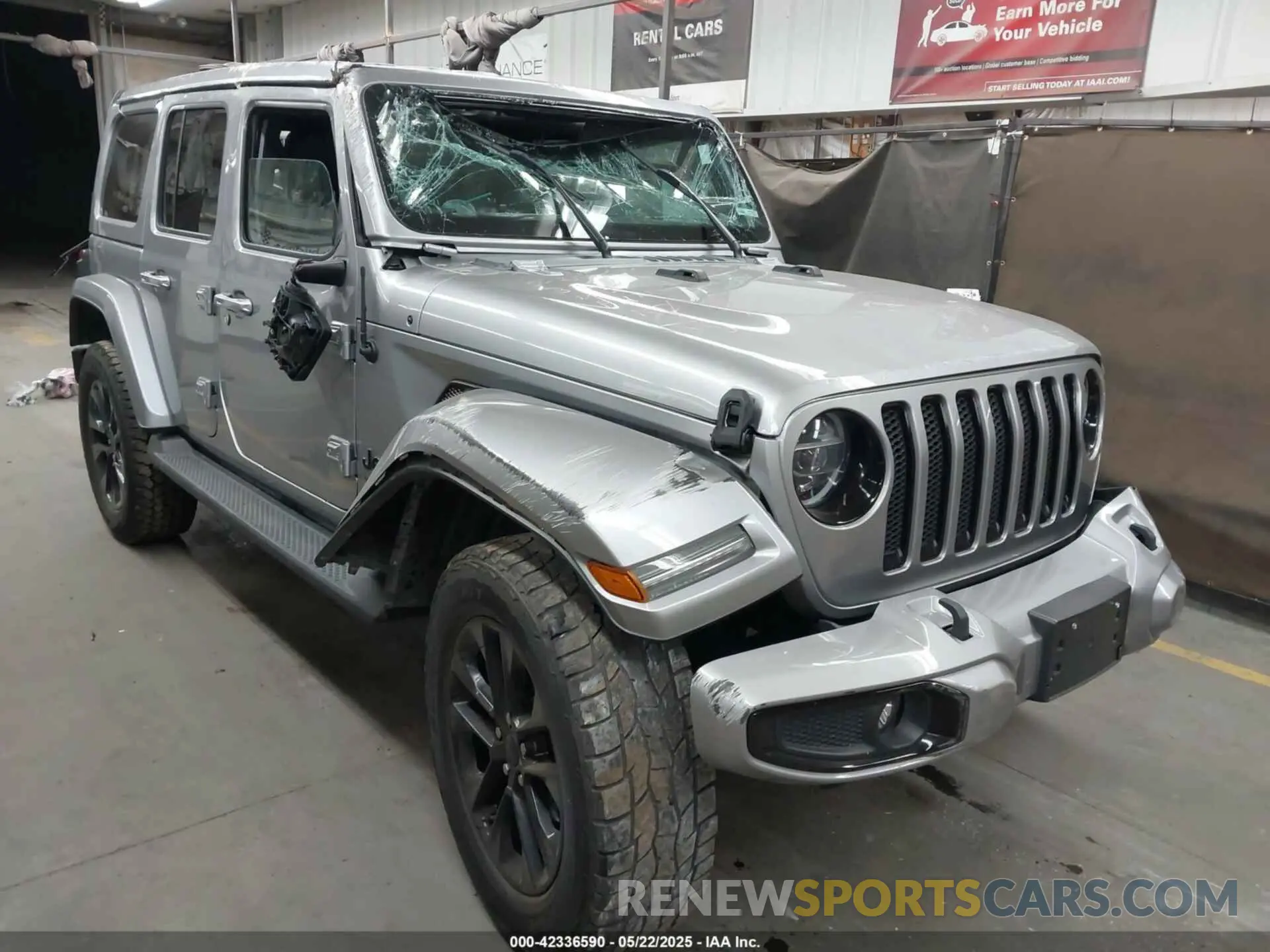 1 Photograph of a damaged car 1C4HJXEN1MW529568 JEEP WRANGLER UNLIMITED 2021
