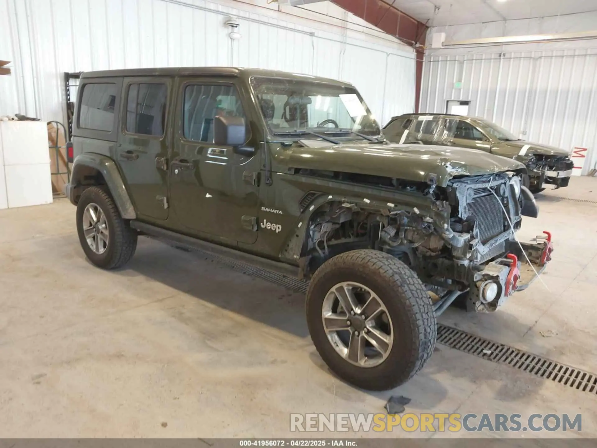 1 Photograph of a damaged car 1C4HJXEN2MW592565 JEEP WRANGLER UNLIMITED 2021