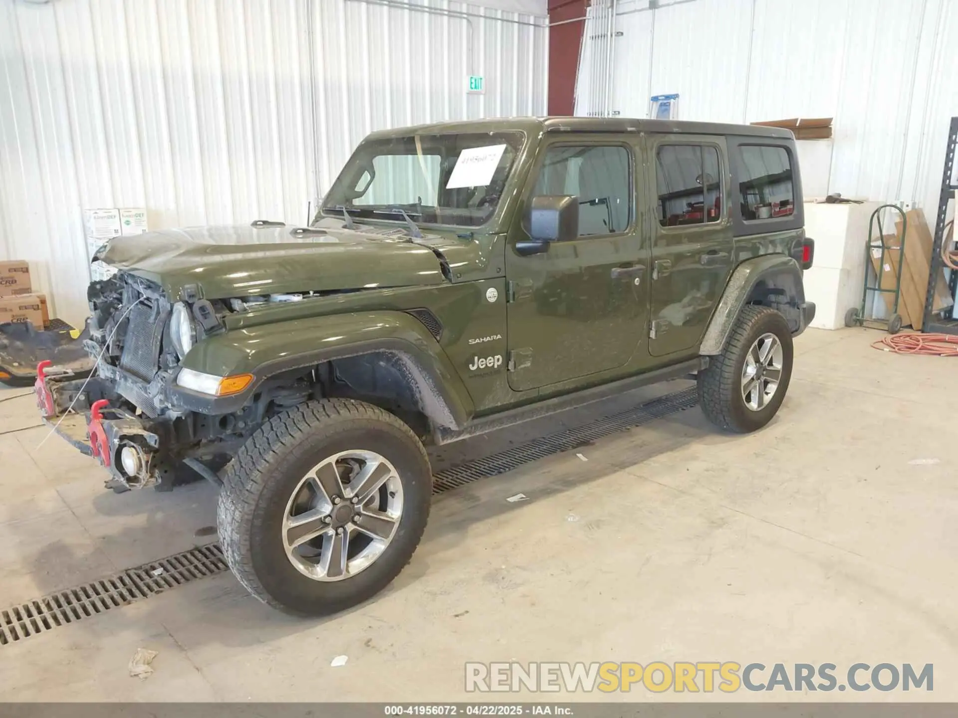 2 Photograph of a damaged car 1C4HJXEN2MW592565 JEEP WRANGLER UNLIMITED 2021