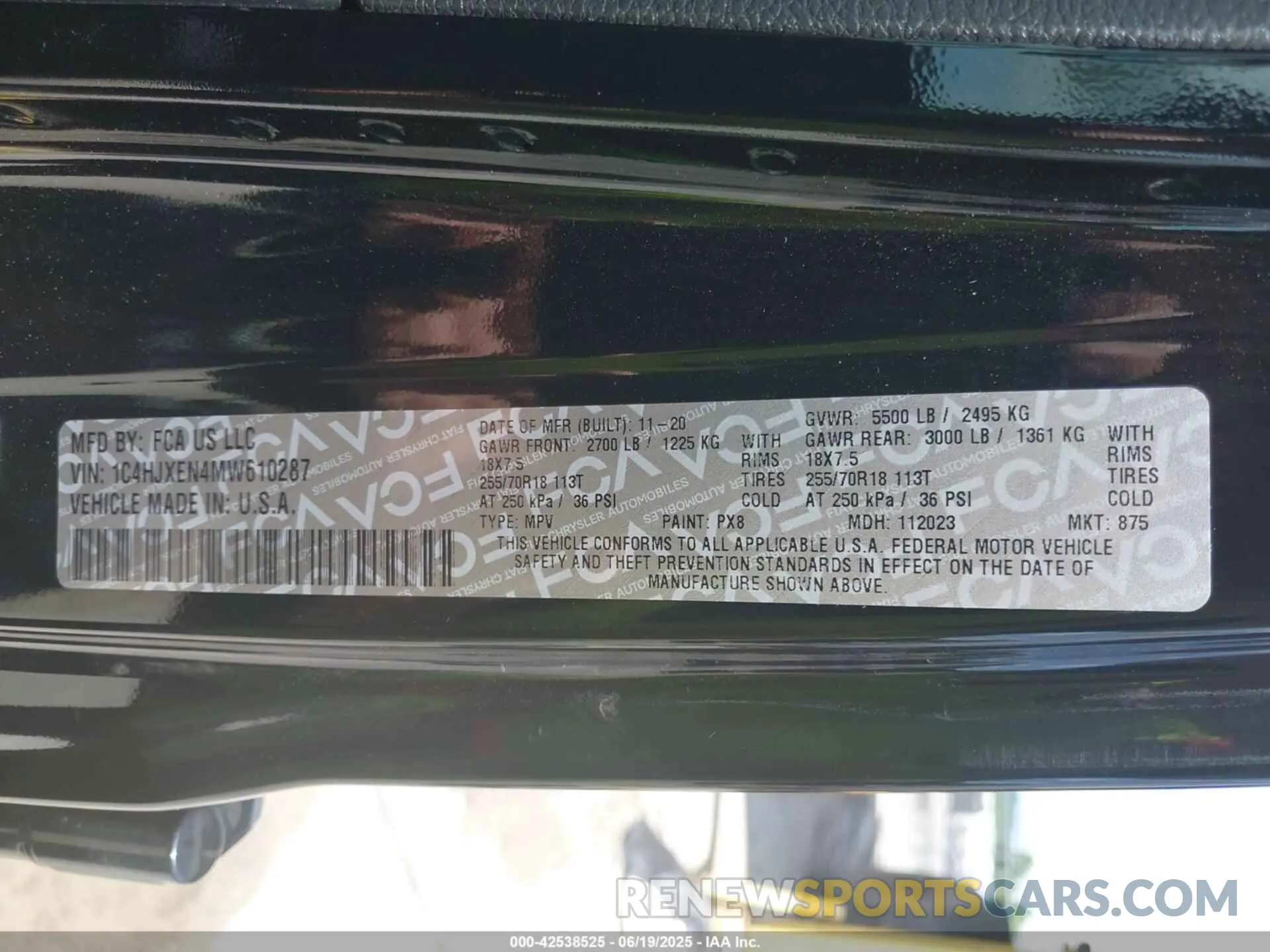 9 Photograph of a damaged car 1C4HJXEN4MW610287 JEEP WRANGLER UNLIMITED 2021