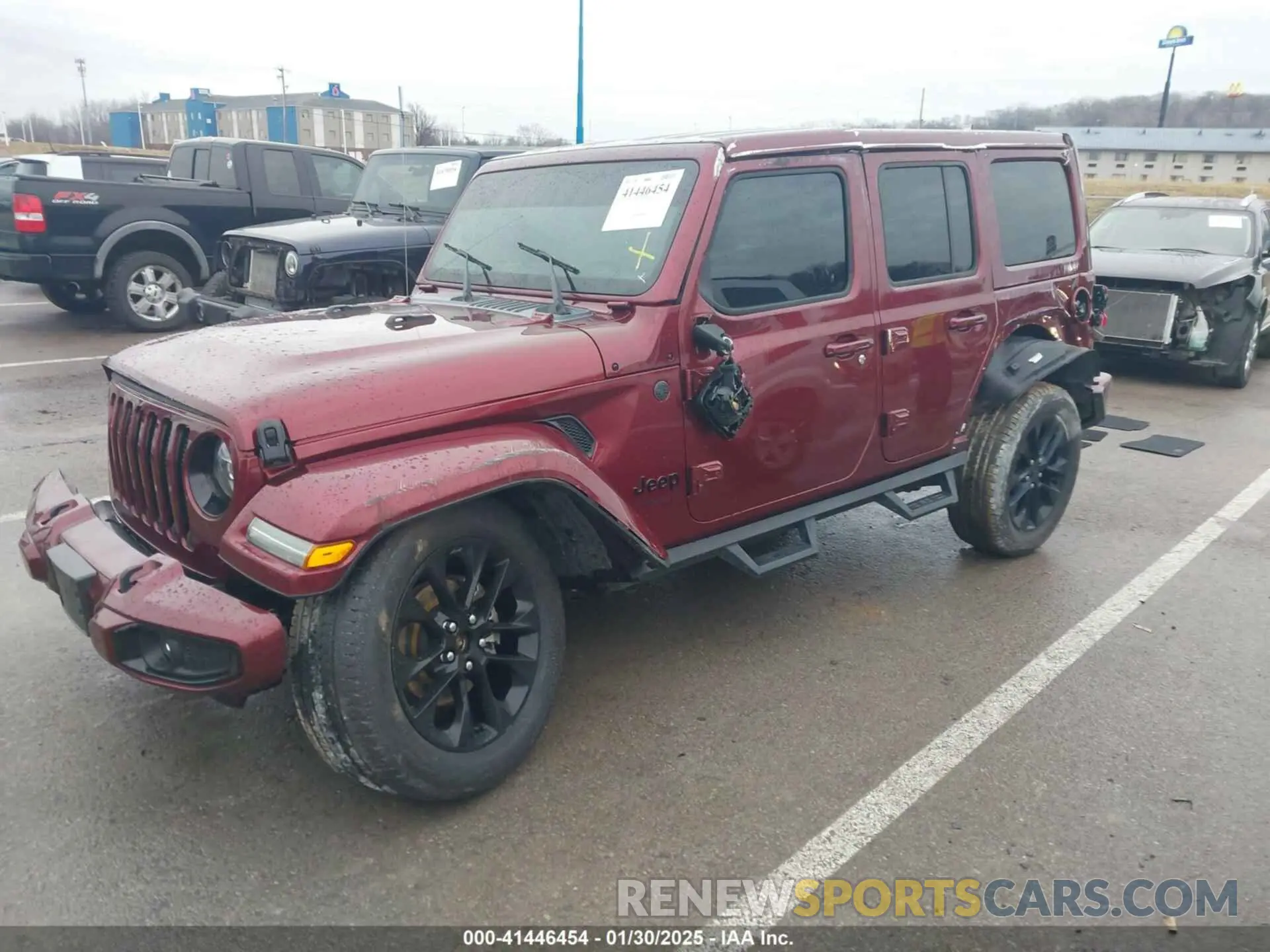 2 Photograph of a damaged car 1C4HJXEN5MW609102 JEEP WRANGLER UNLIMITED 2021